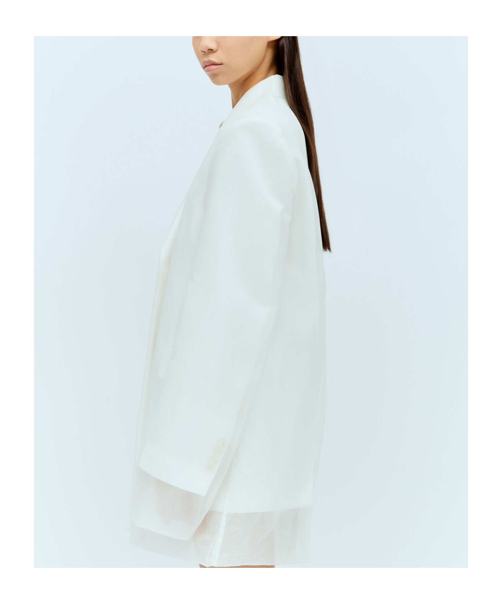 Sportmax Double-layer Suit Jacket In White