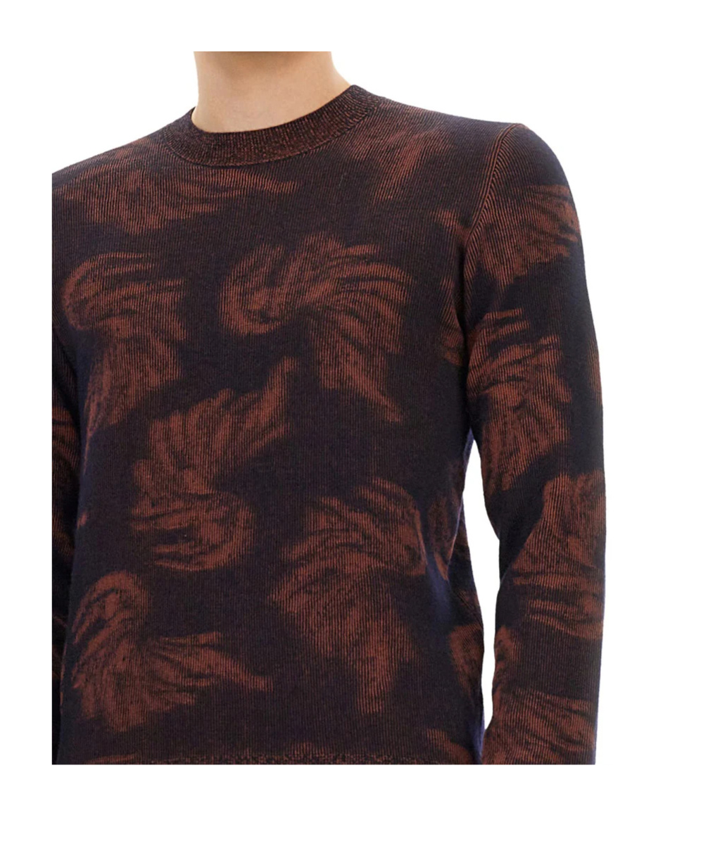 Dries Van Noten Long-sleeved Sweater In Brown
