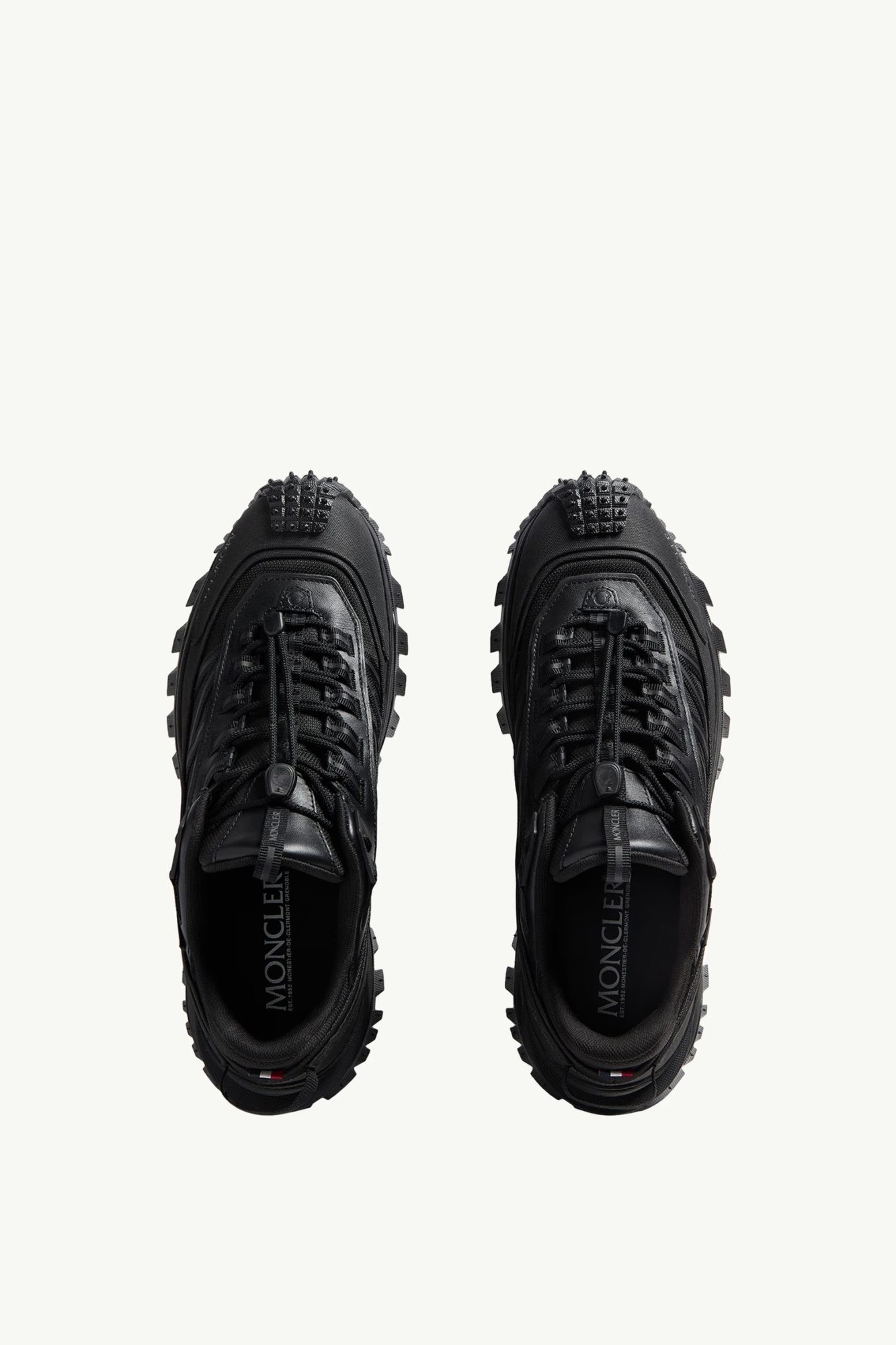 Moncler Lace-up Sneakers In Black
