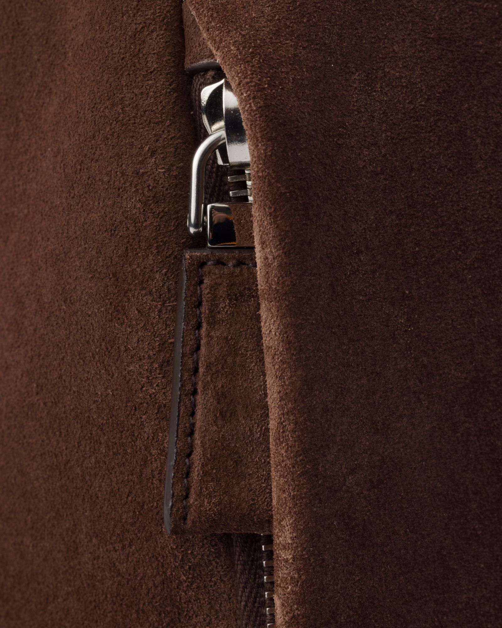 Prada Top Handle Luxe Suede Backpack In Coffee