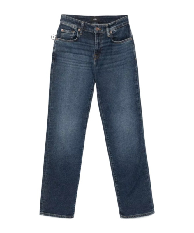 7 For All Mankind Jeans Calie Straight Cisco Luxe Vintage In Blue