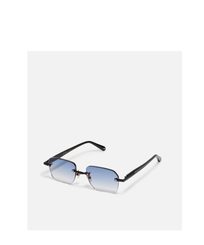 John Dalia Geometric Lens Sunglasses In Blue