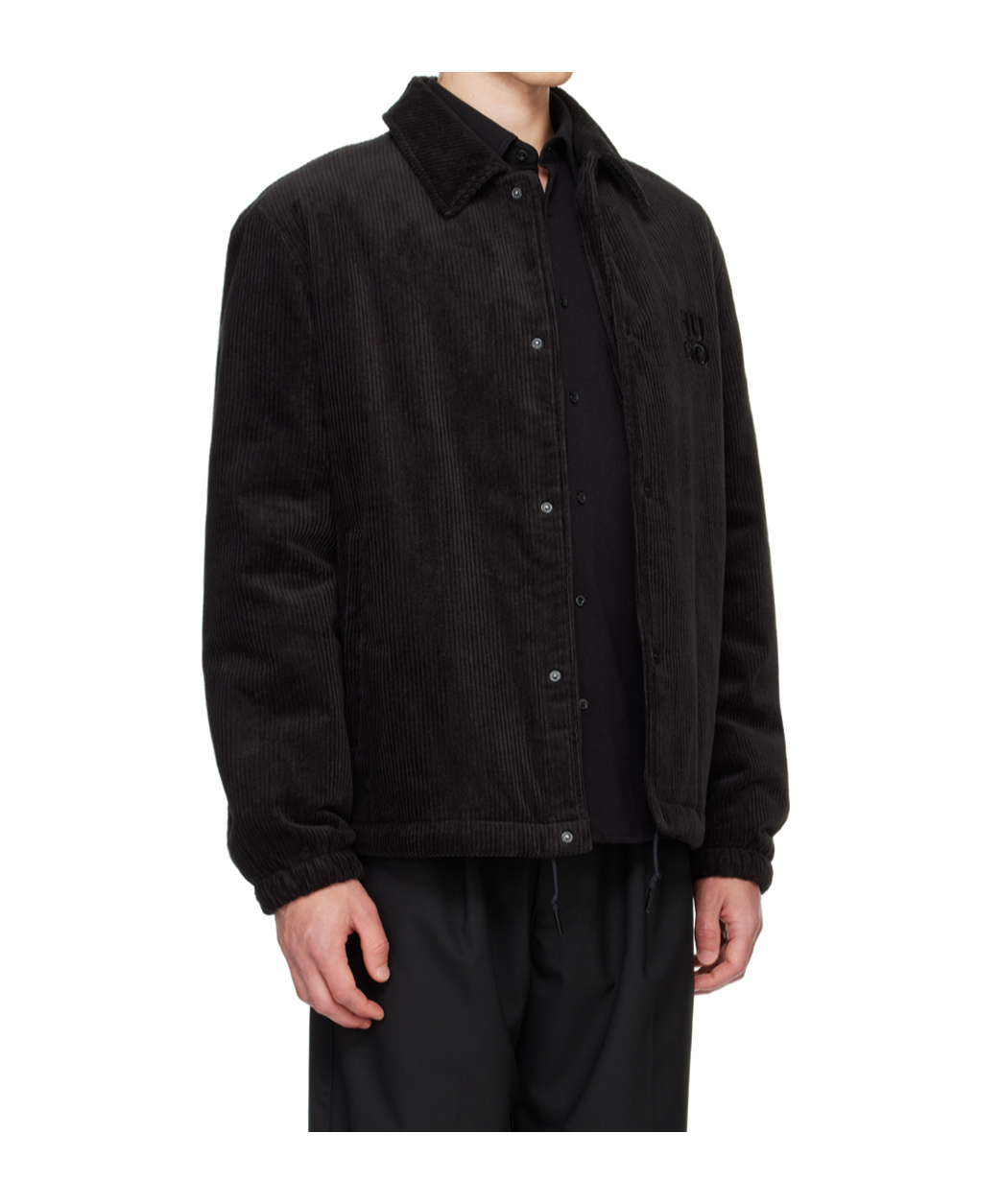Hugo Boss Long-sleeved Casual Jacket In Black