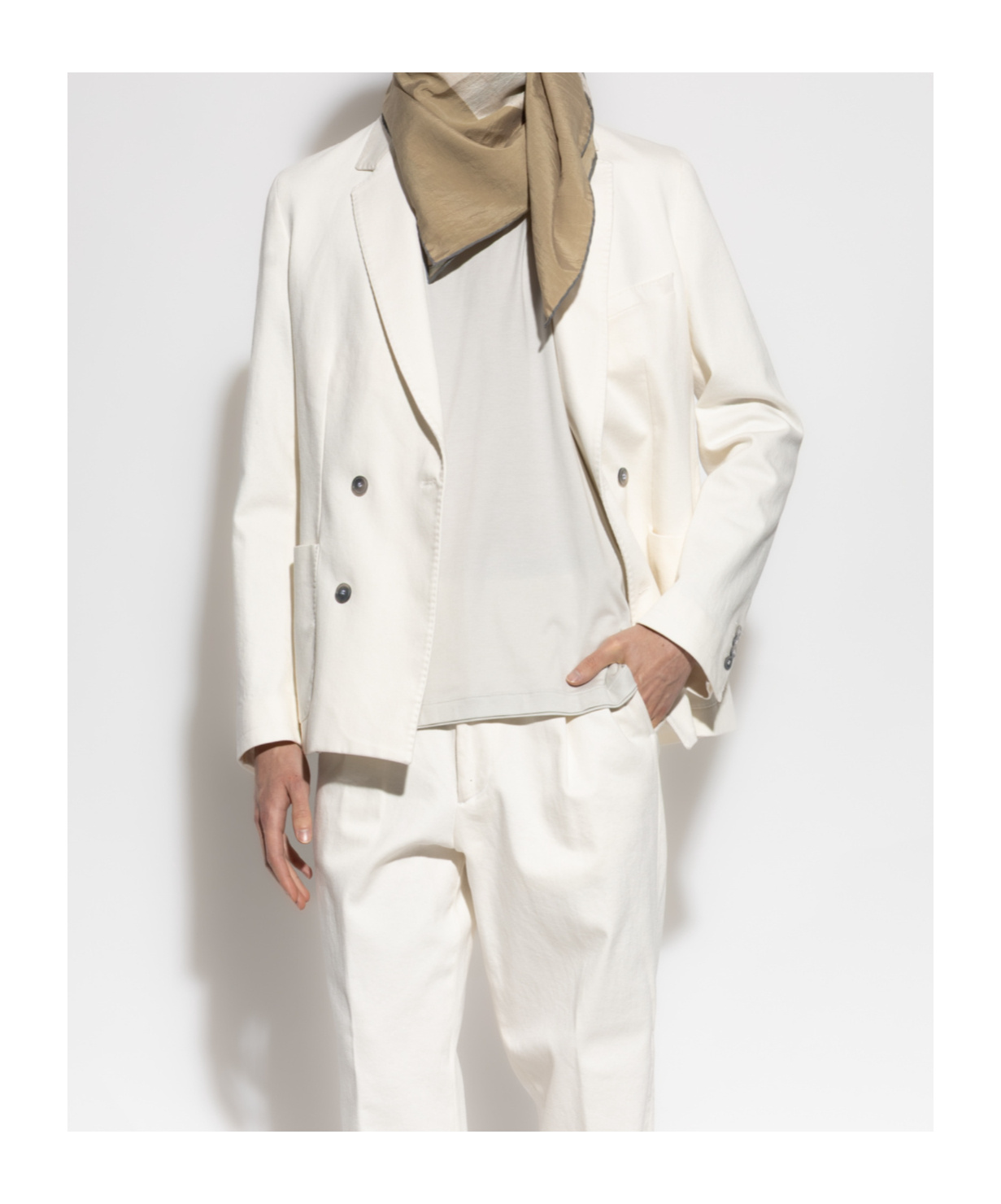 Shop Officine Generale Cotton-blend Blazer In White