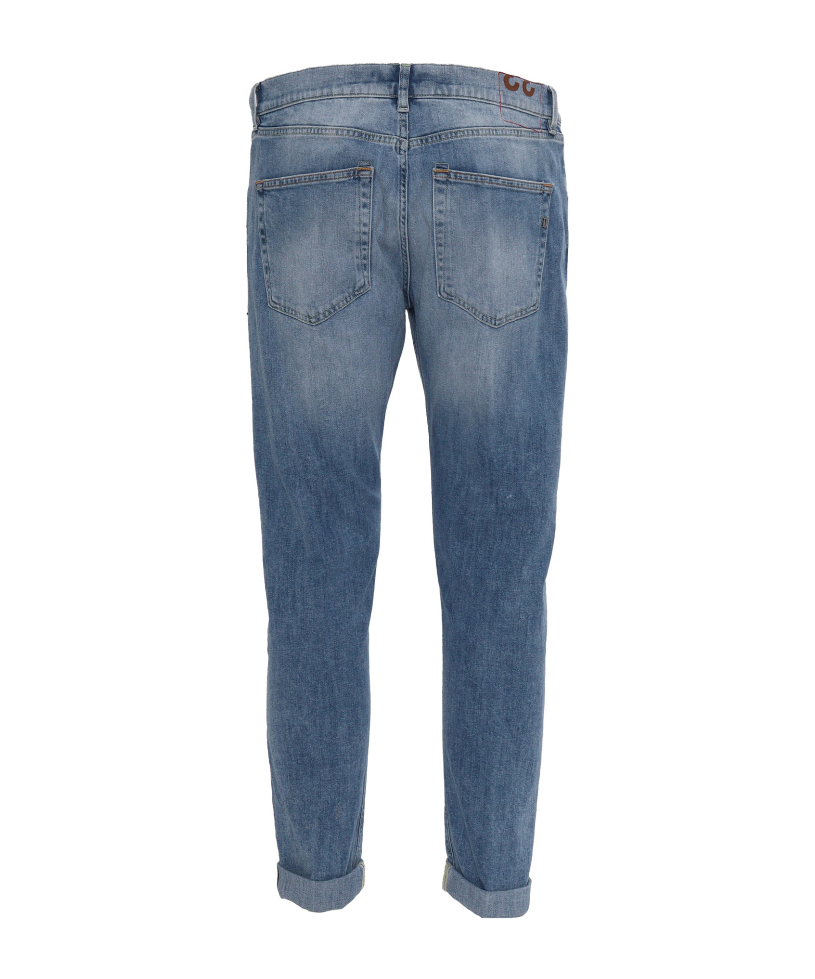 Dondup Denim Trousers With Belt Loops In Blue