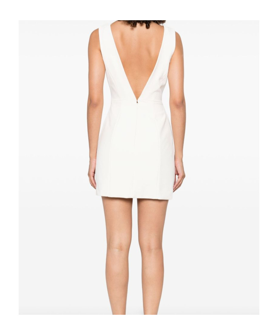 Elisabetta Franchi Button-embellished Mini Dress In White