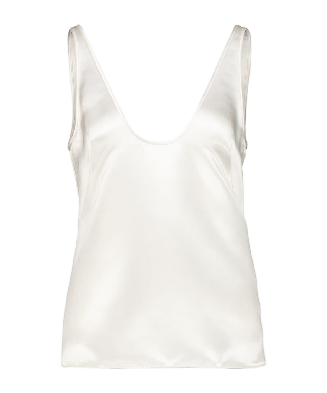 Tom Ford Off-white Silk Scoop Neck Tank Top