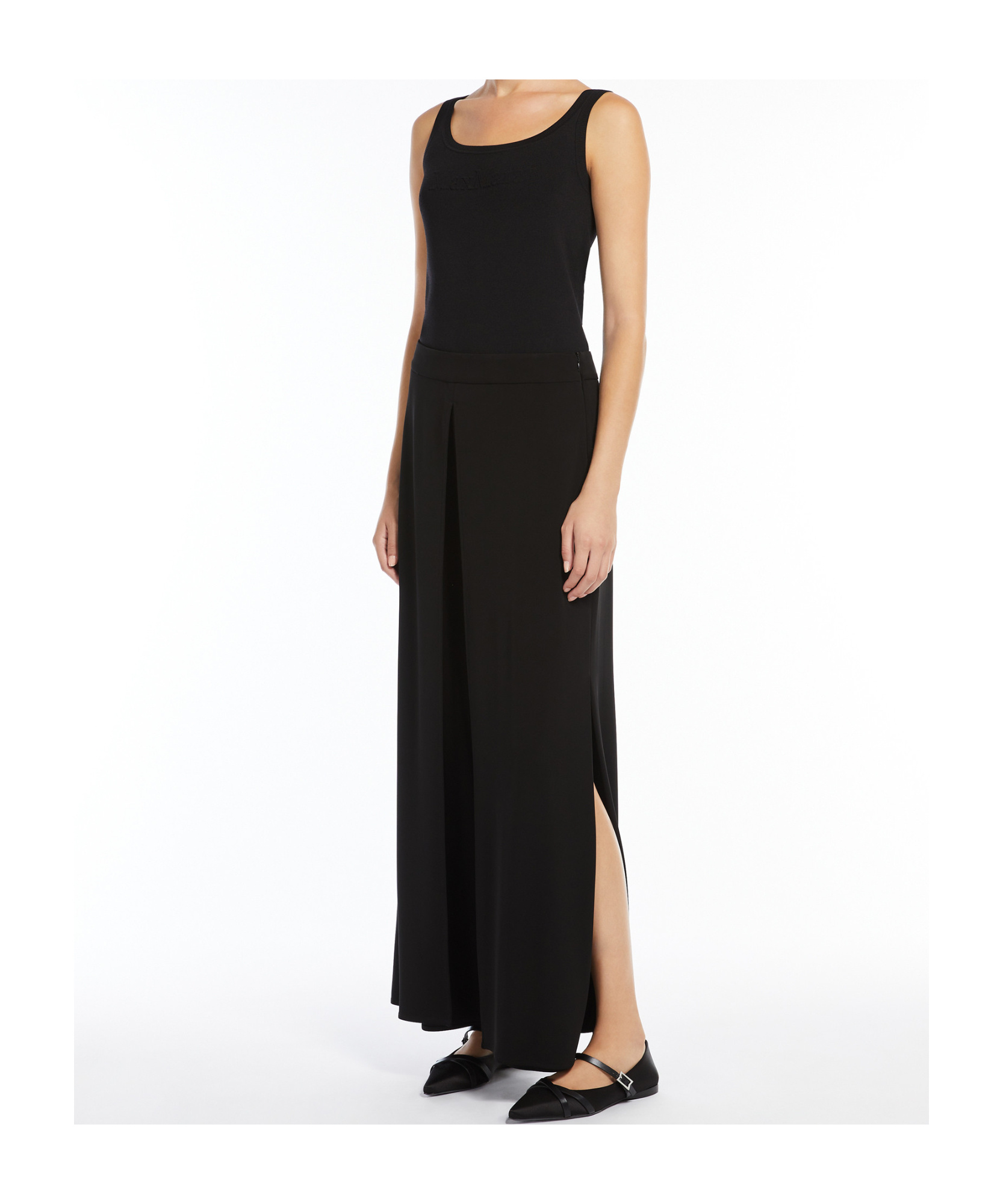 Max Mara Bratto Wide-leg Tailored Pants In Black