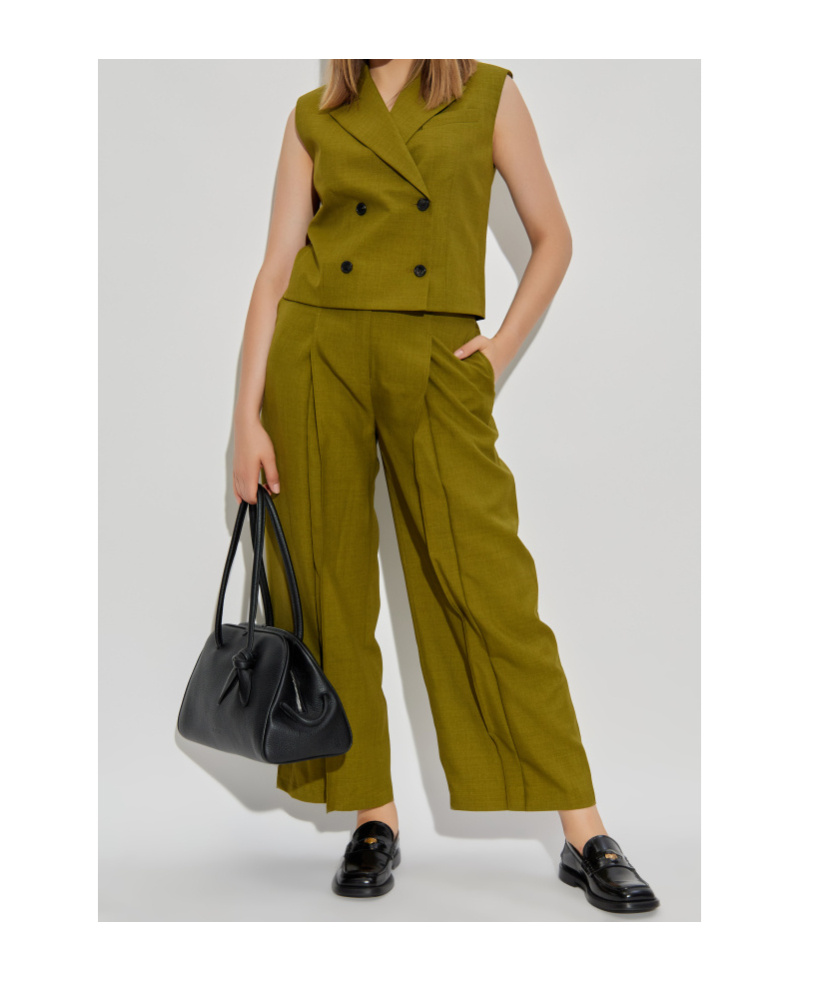 Theory Deep Plt Pant.city T Clothing In Green