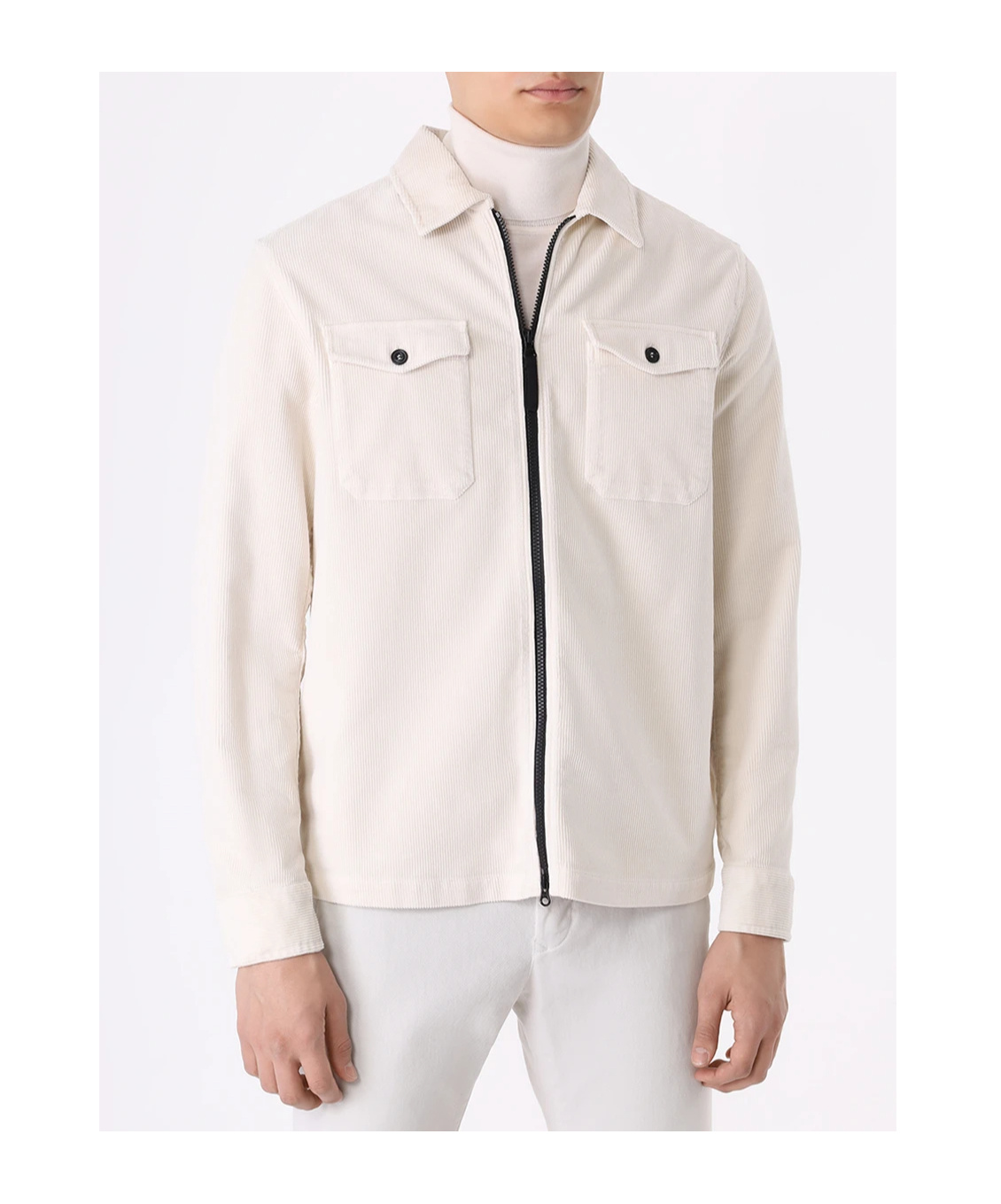 Paul & Shark Long-sleeved Casual Jacket In Cream