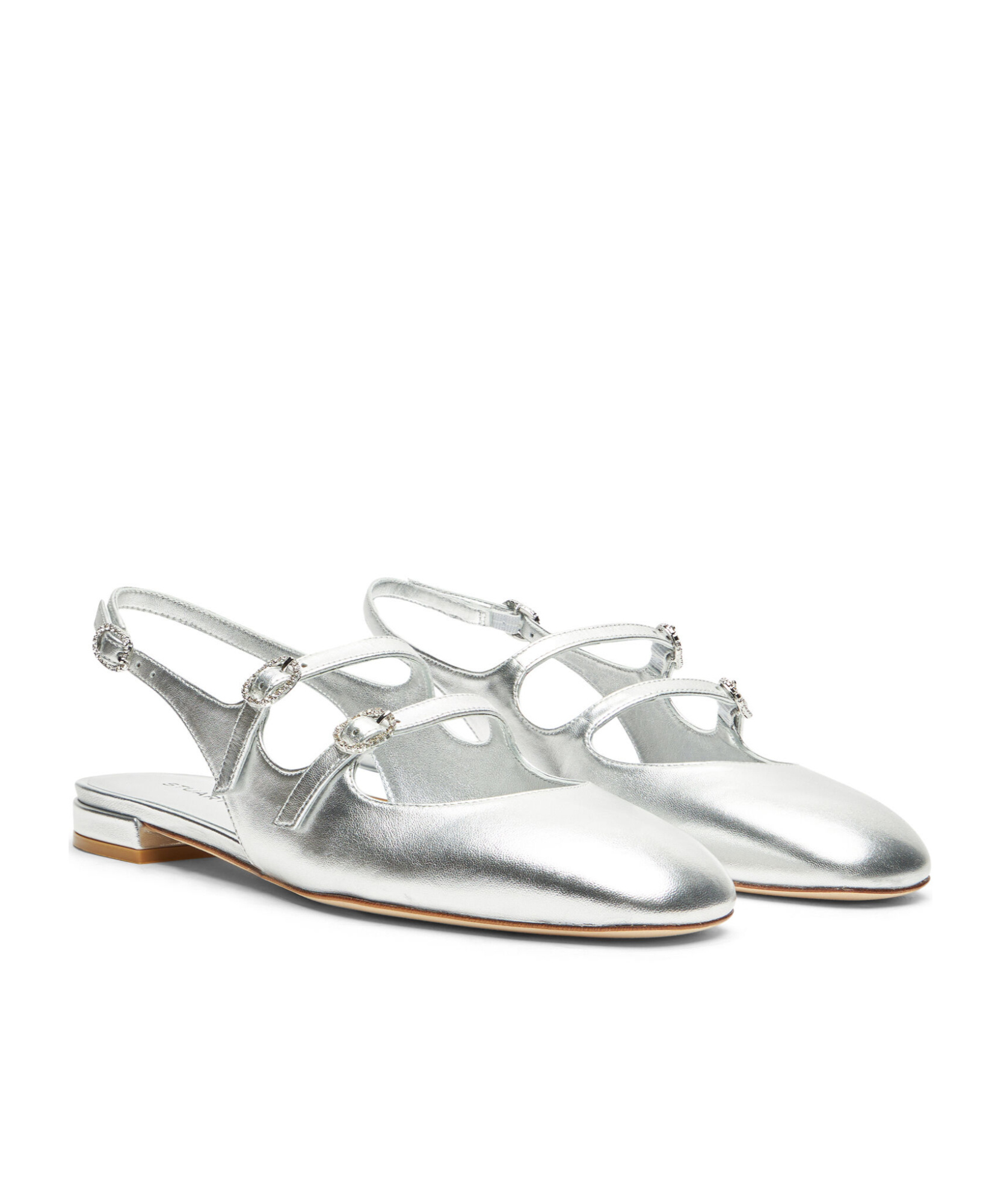 Stuart Weitzman Claris Mj Slingback Shoes In White