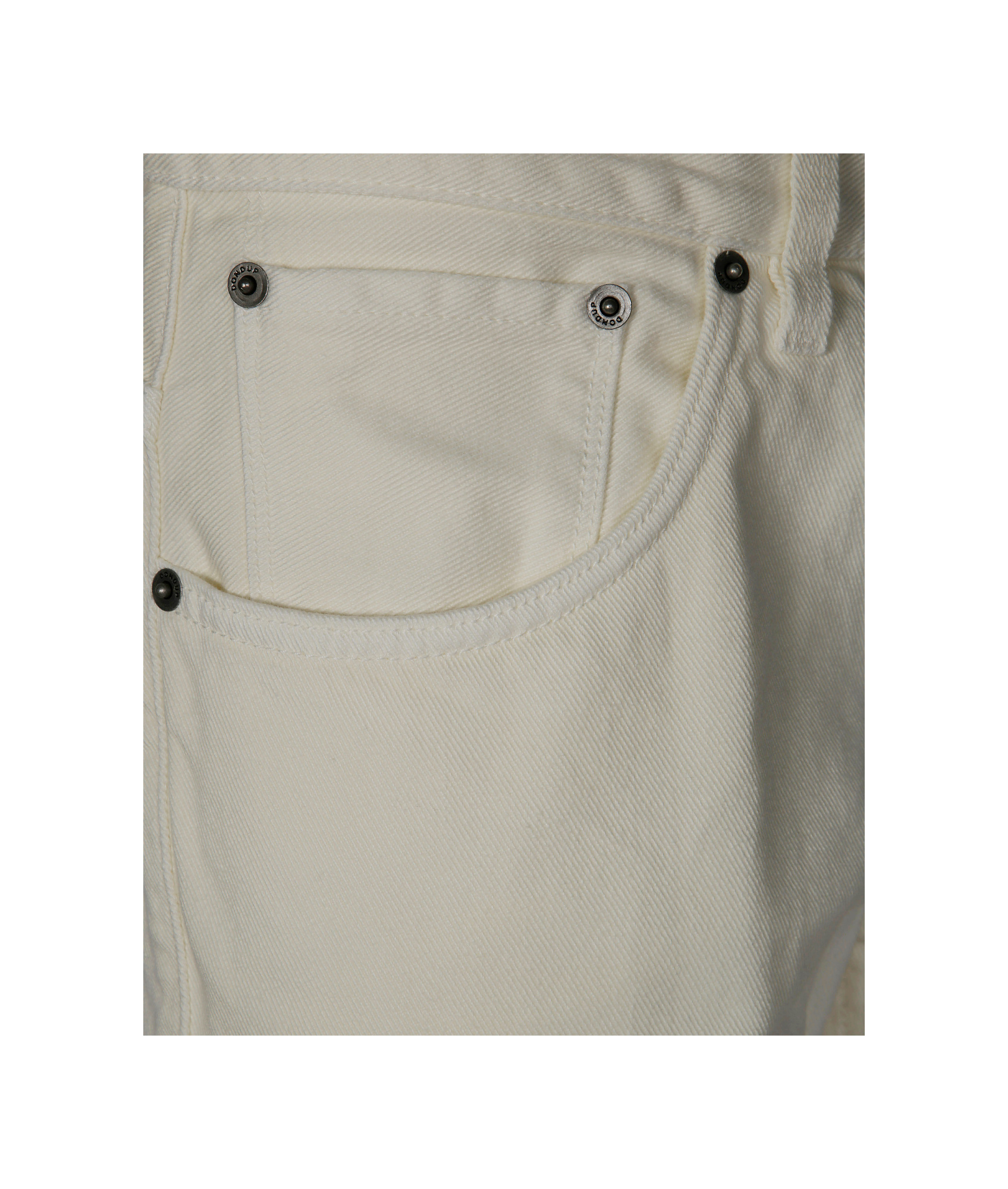 Dondup Trousers With Back And Front Pockets In White