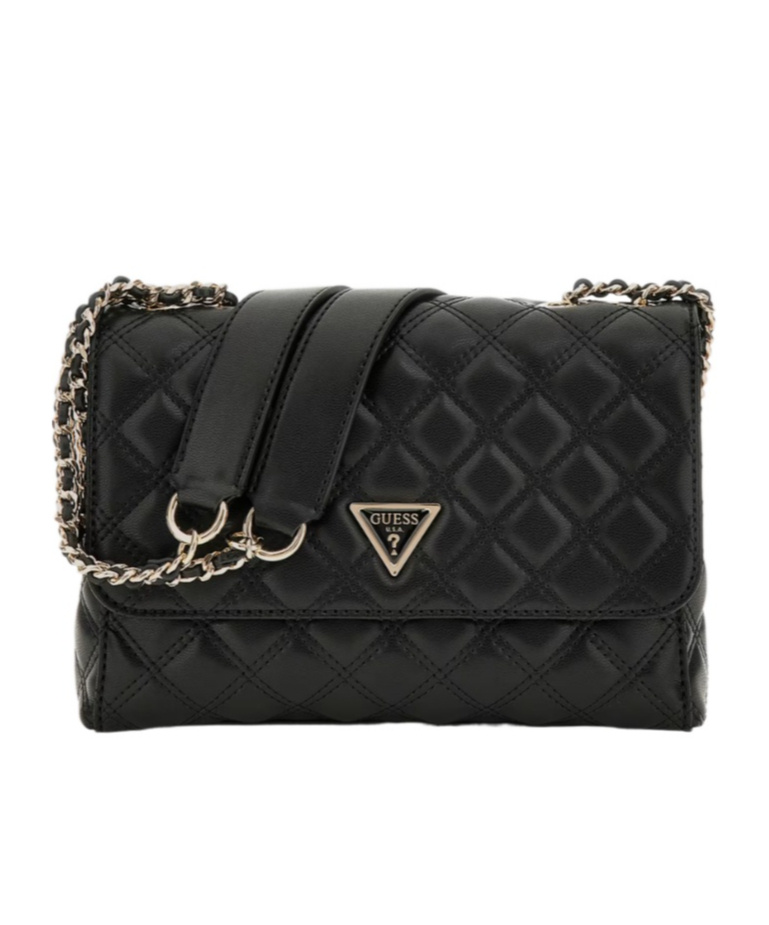 Guess Giully Quilted Shoulder Bag In Black