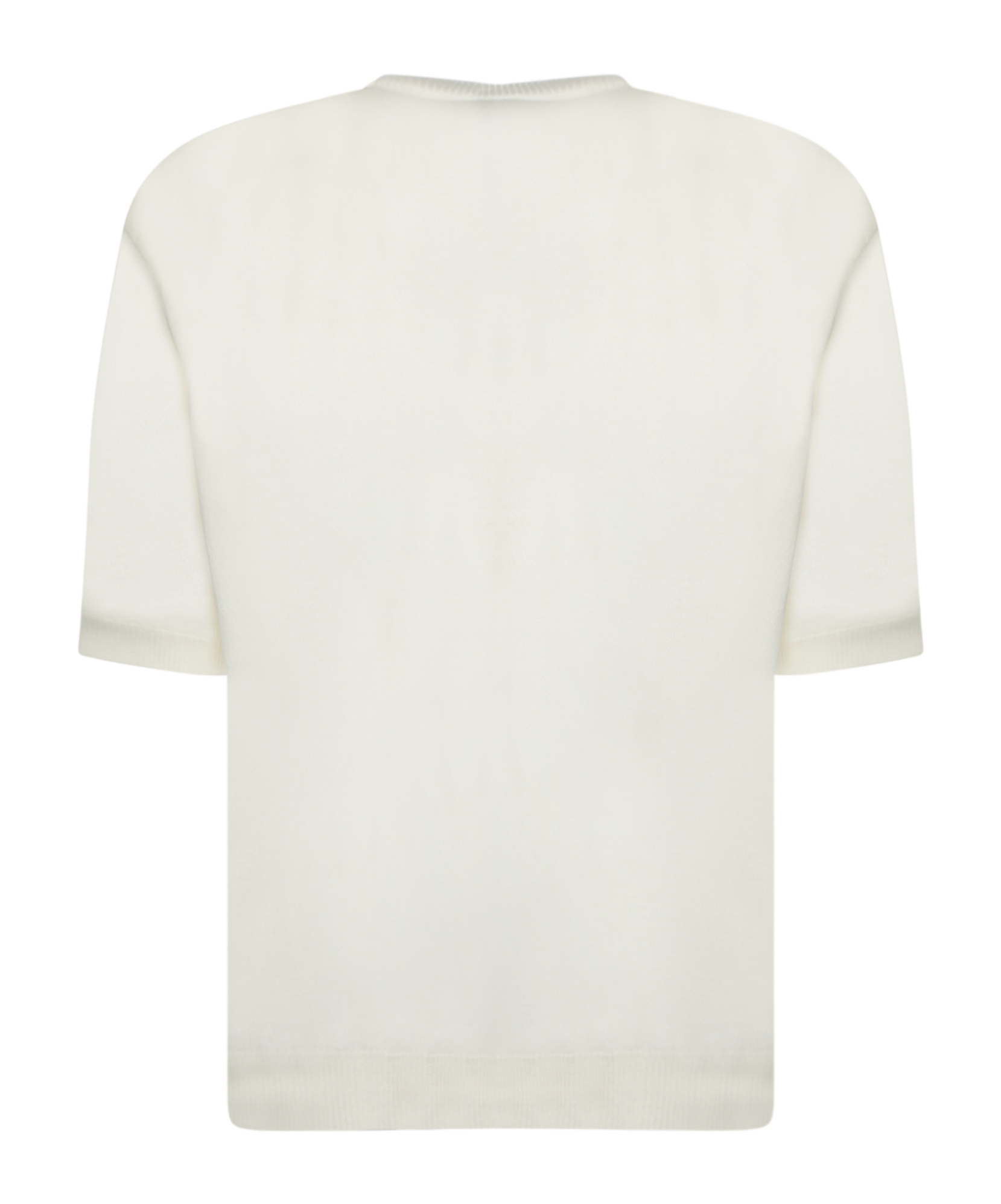 Moschino Fine-knit Crewneck T-shirt In White