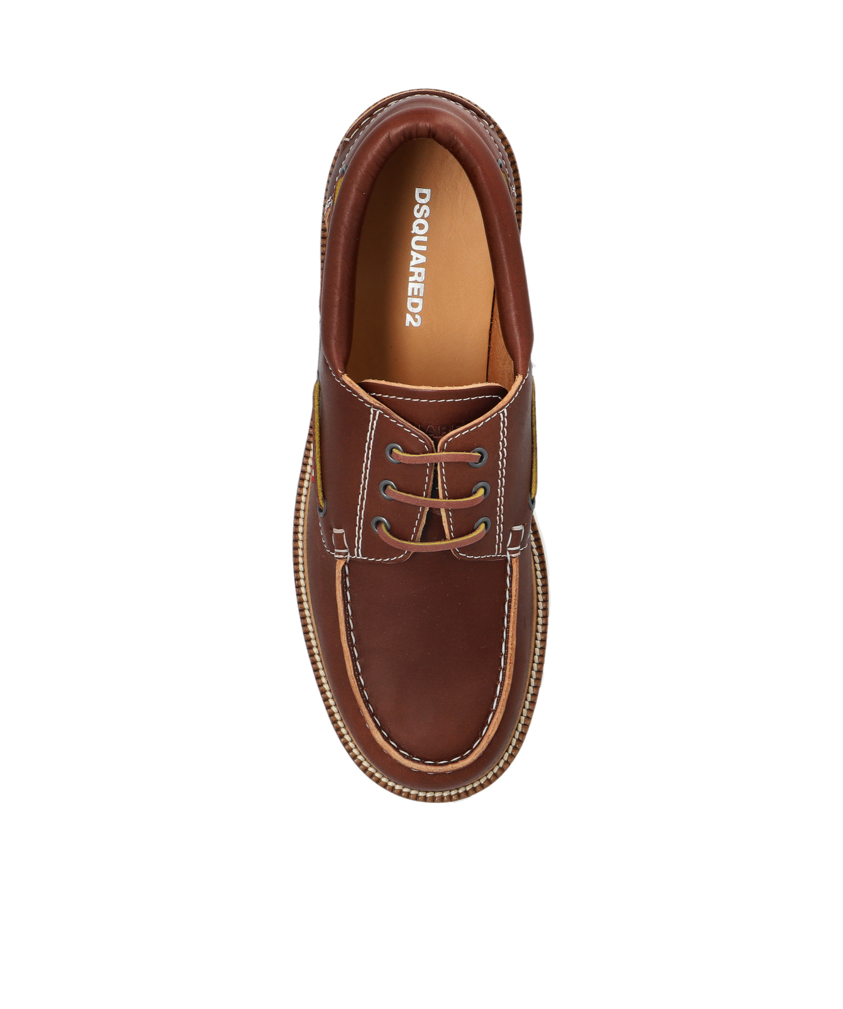 Dsquared2 Round Head Business Casual Shoes In Brown