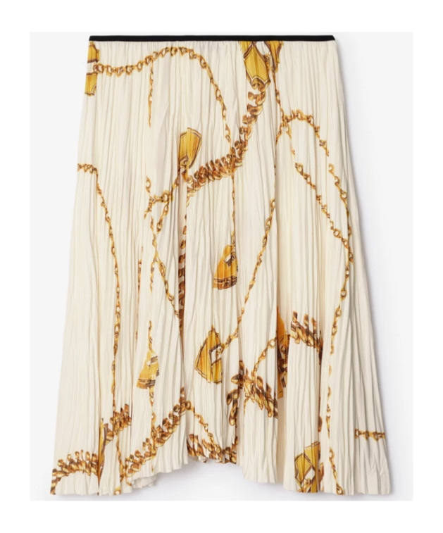 Burberry Shield Hardware Jersey Skirt In Nude
