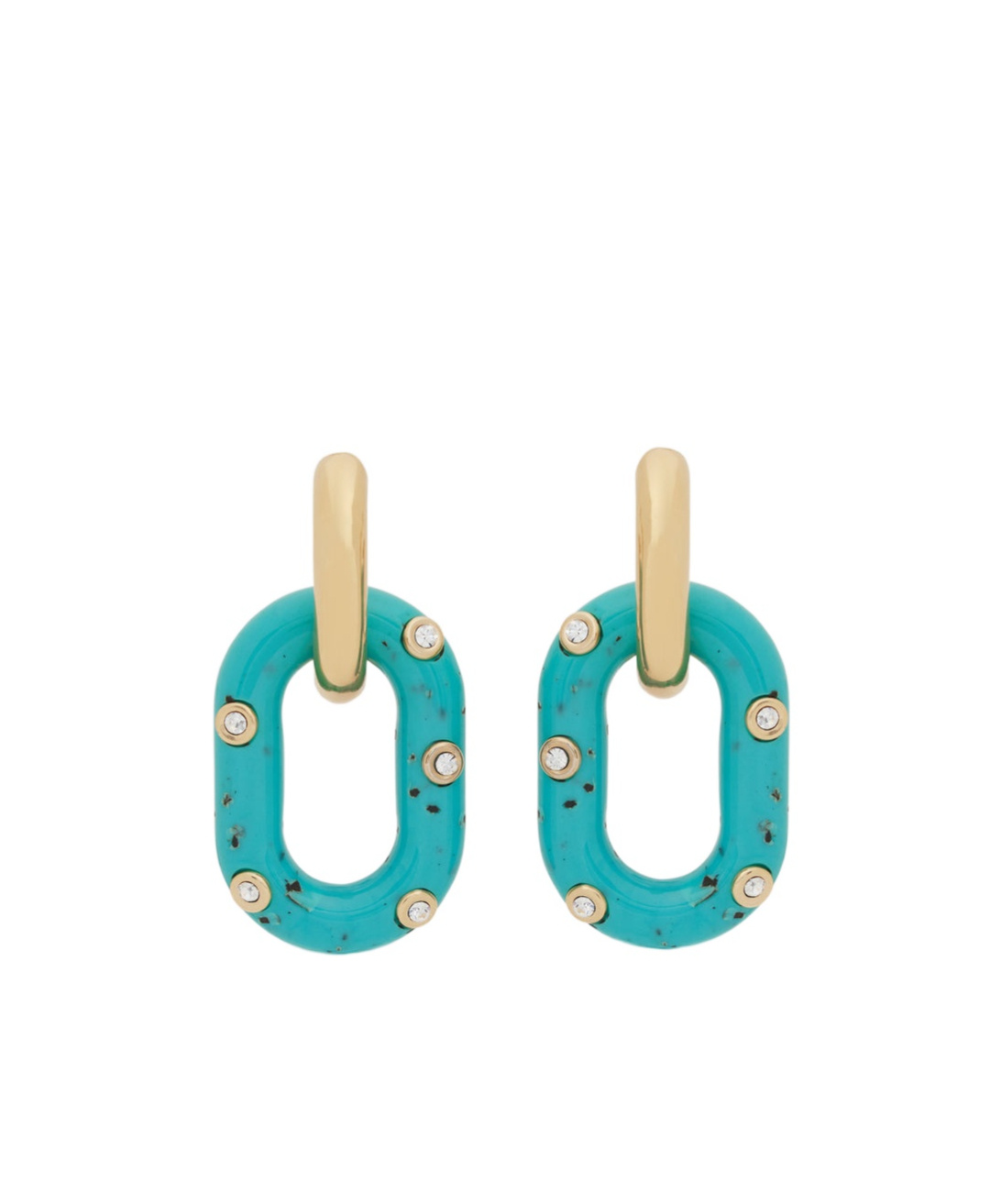 Rabanne Xl Link Earrings In Green
