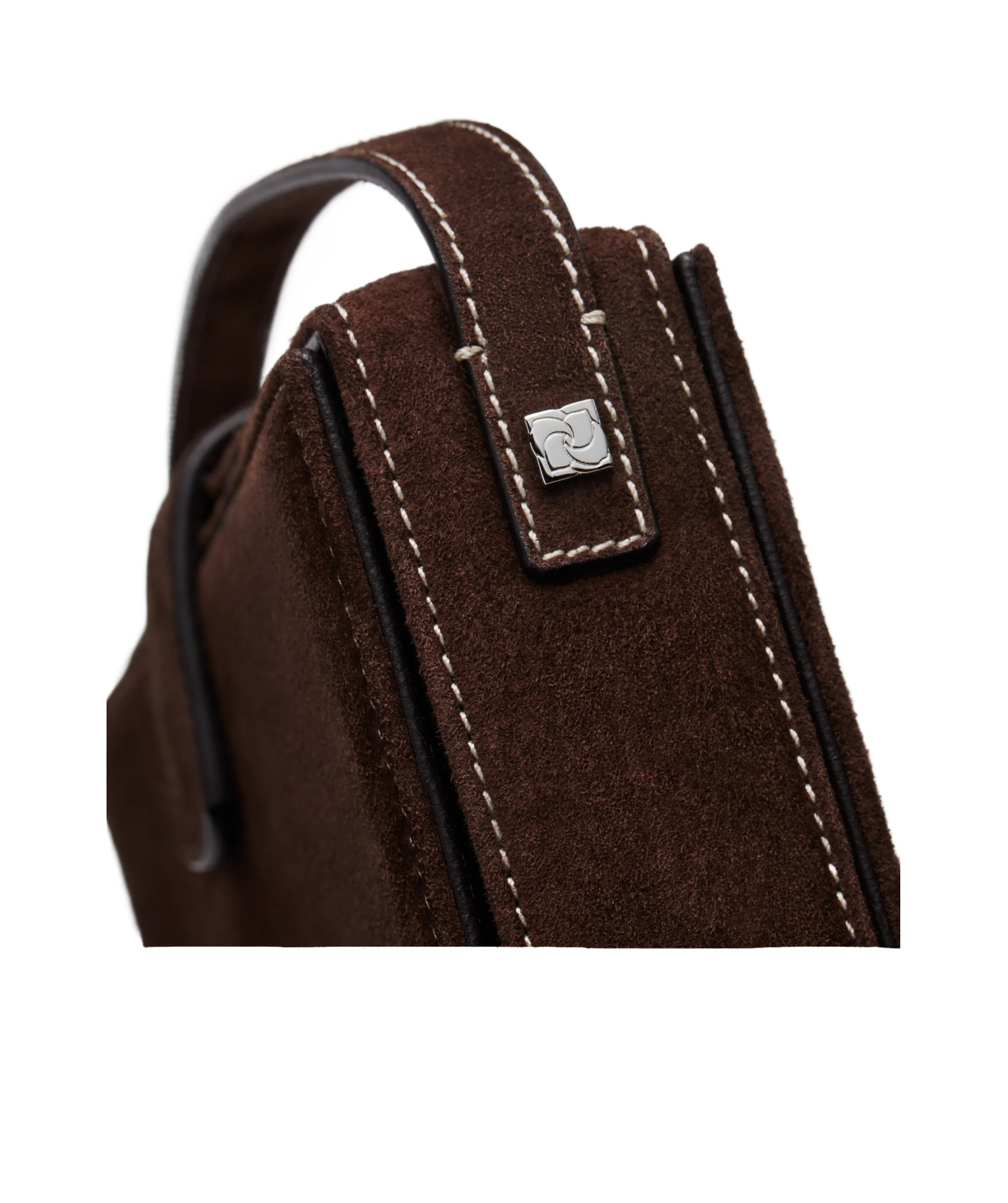 Magda Butrym Apolonia Bag In Brown Suede With Flower Charm