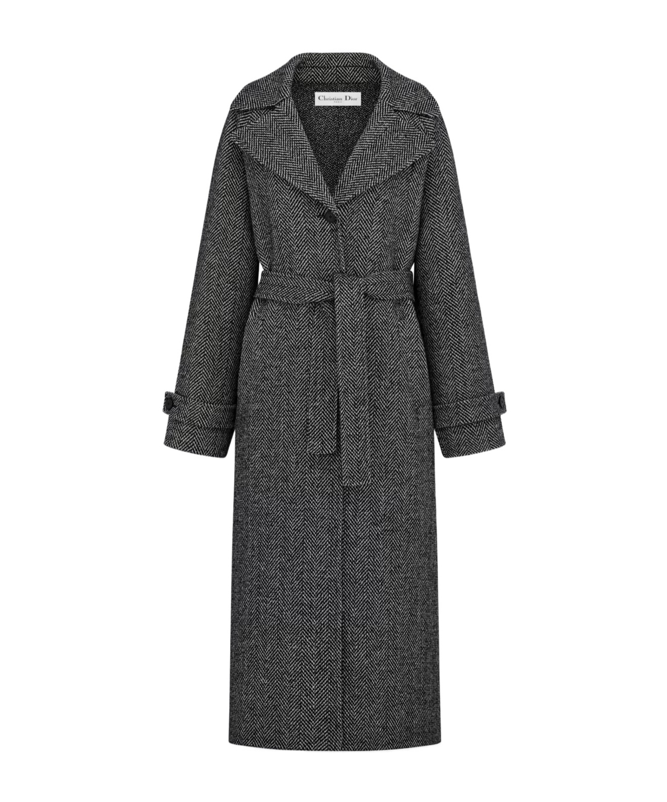 Dior Coat With Belt In Black
