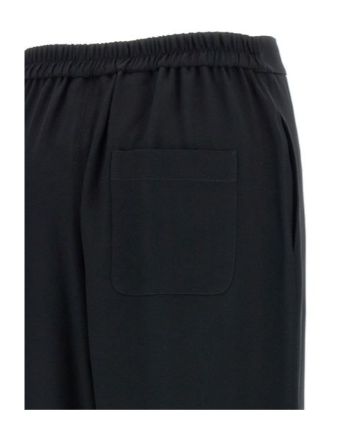 Moschino Acetate Trousers Elastic Waistband In Black