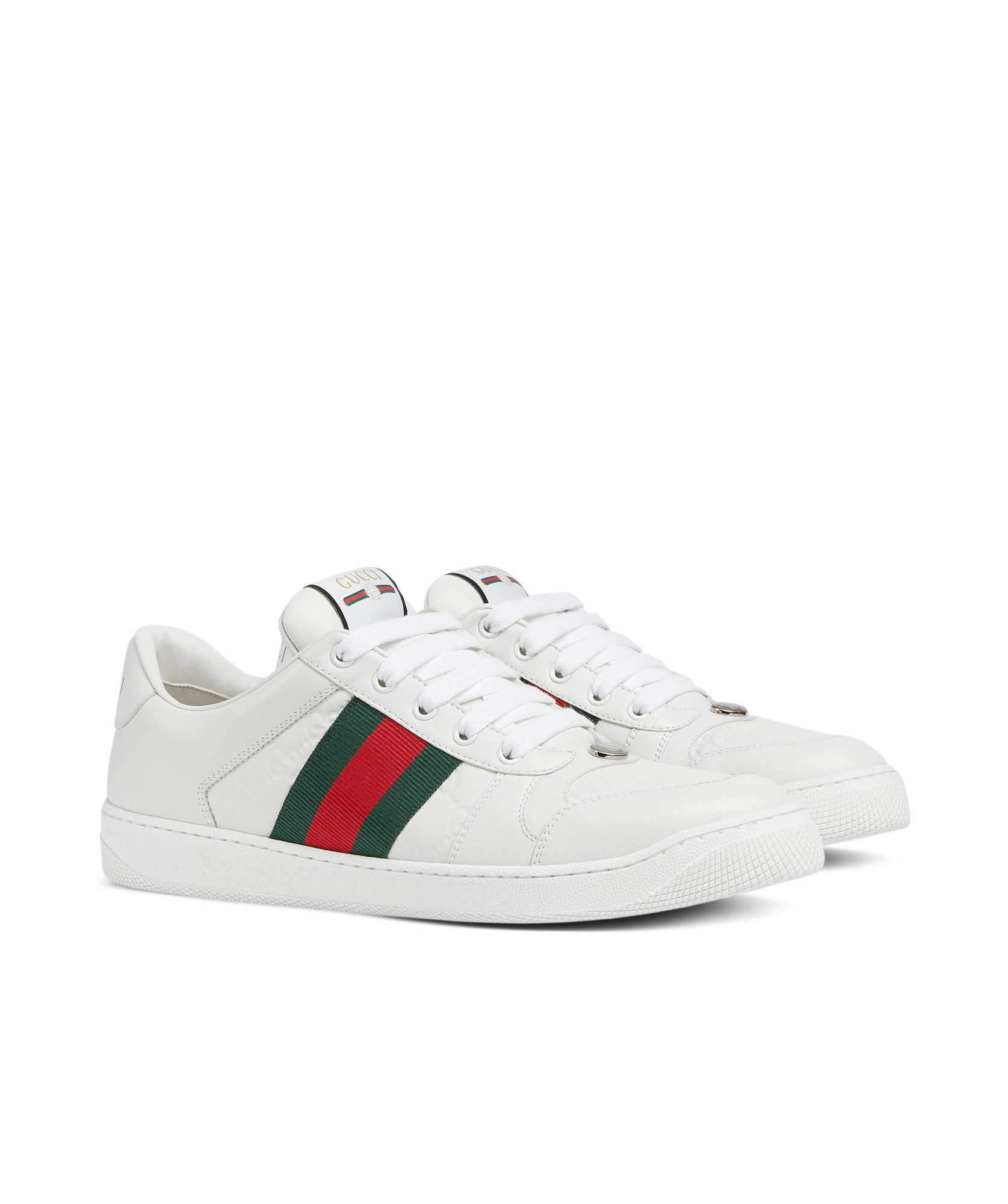 Gucci Screener Low-top Sneakers In White