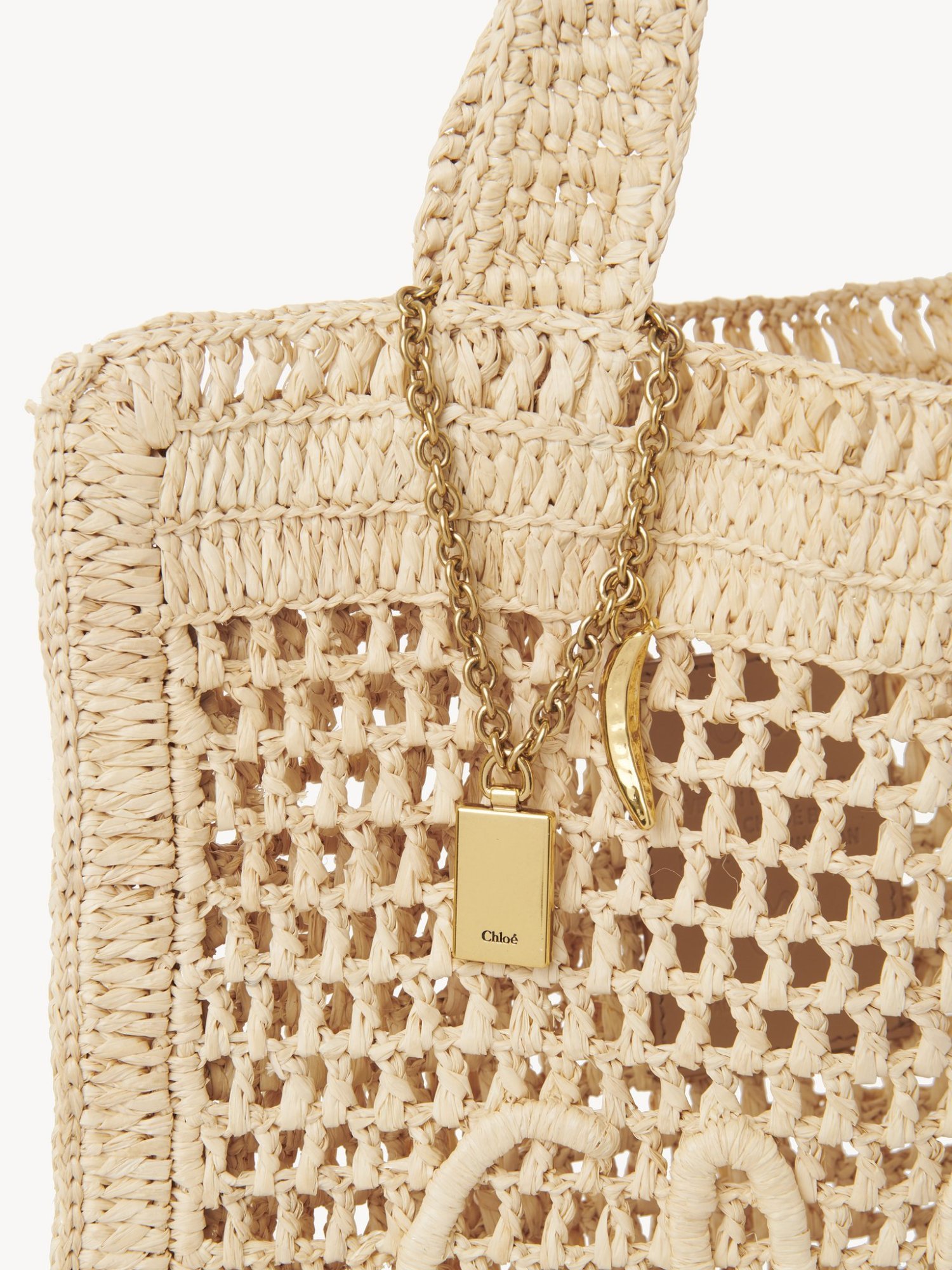 Chloé Summer Banana Crochet Tote Bag