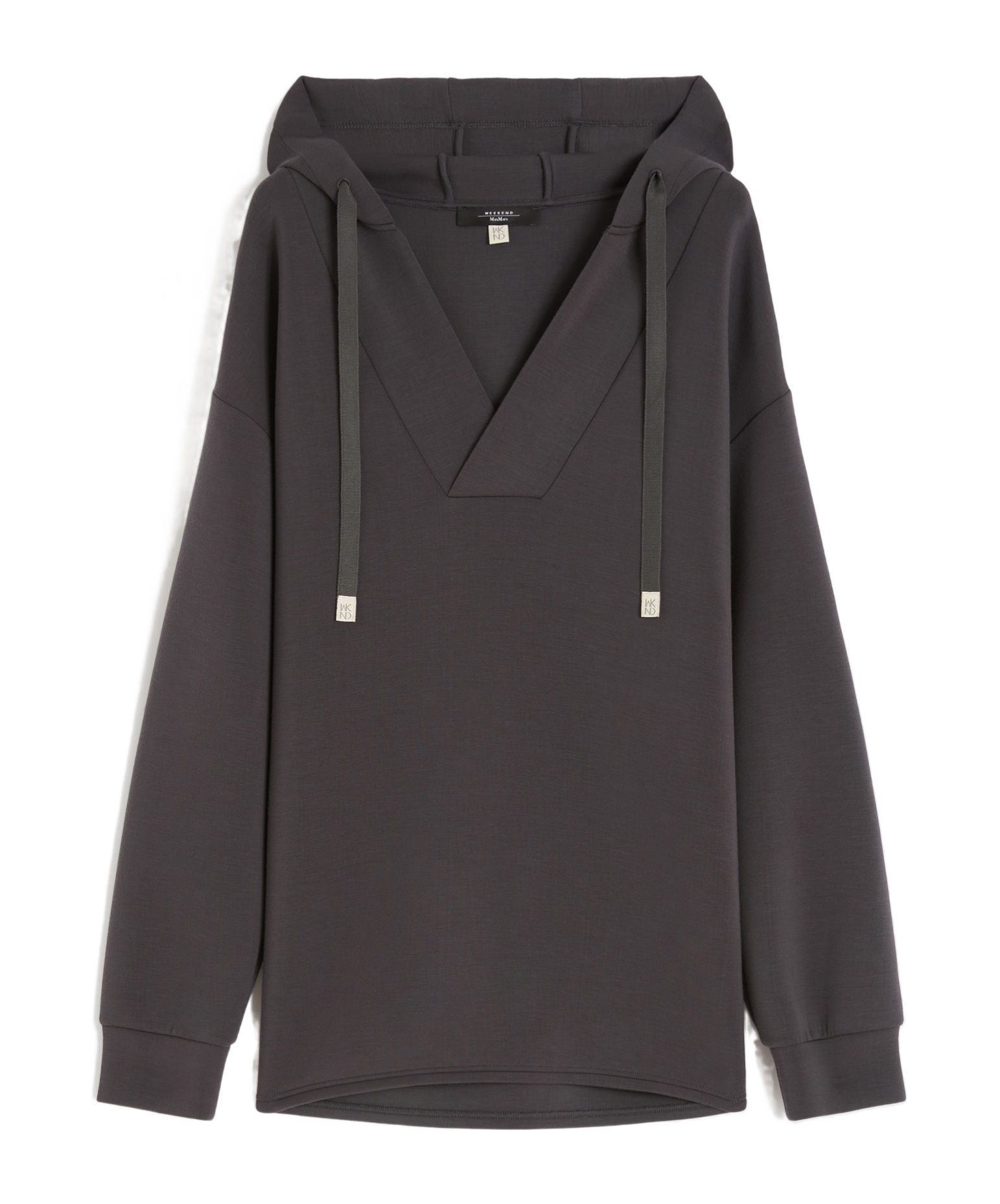 Weekend Max Mara Knitwear Oversized Adjustable Hood In Gray