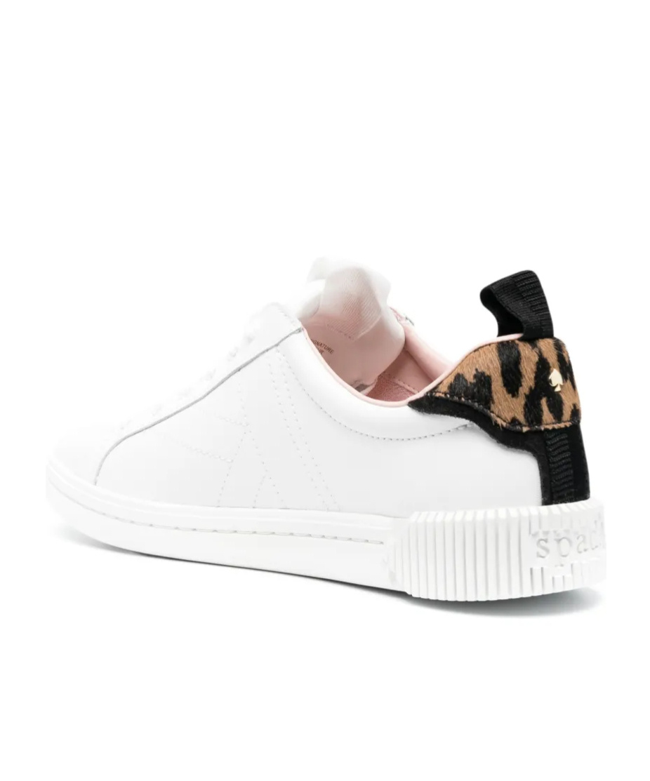 Kate Spade Embossed-logo Low-top Sneakers In White