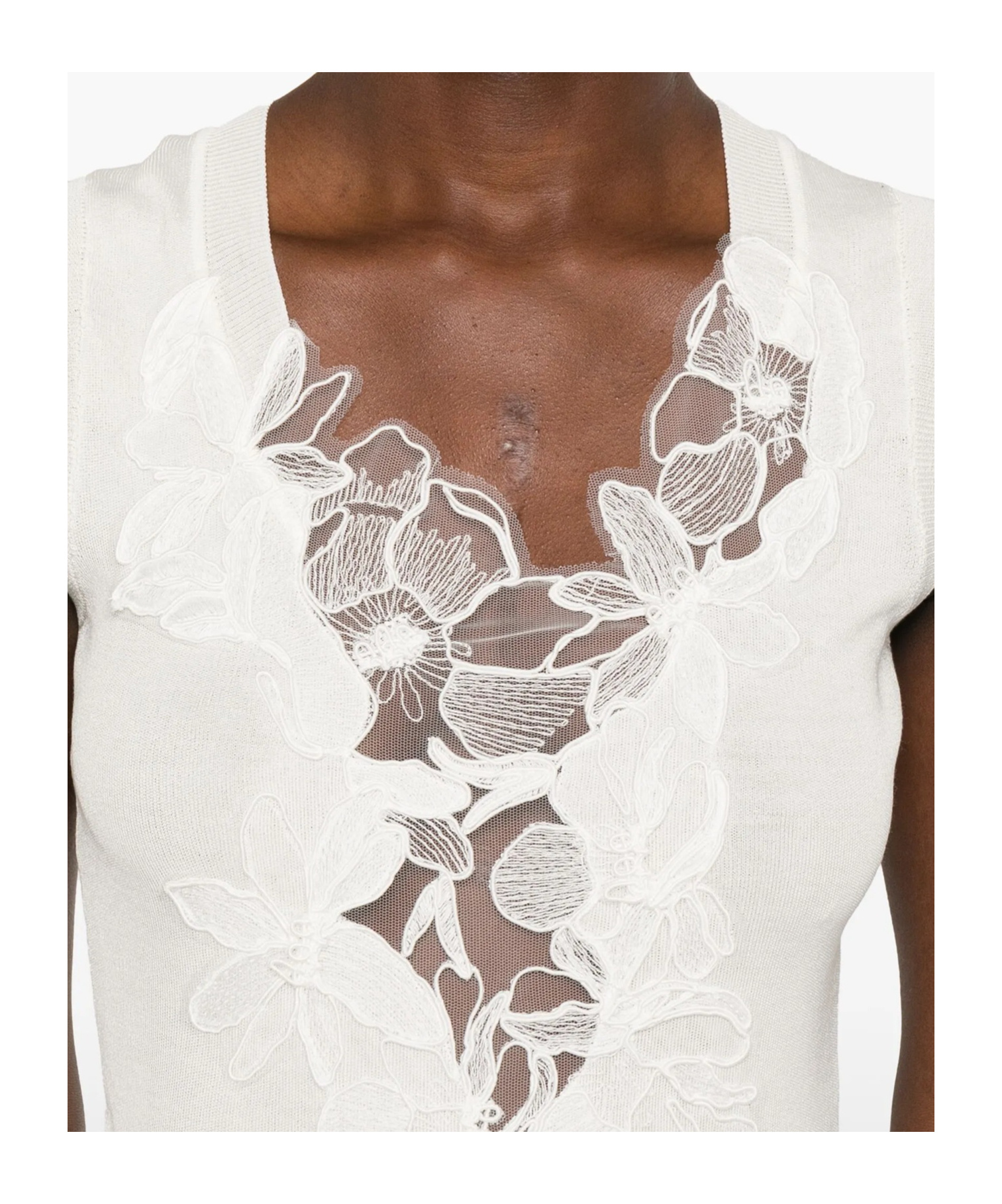 Ermanno Scervino Corded-lace Top In White
