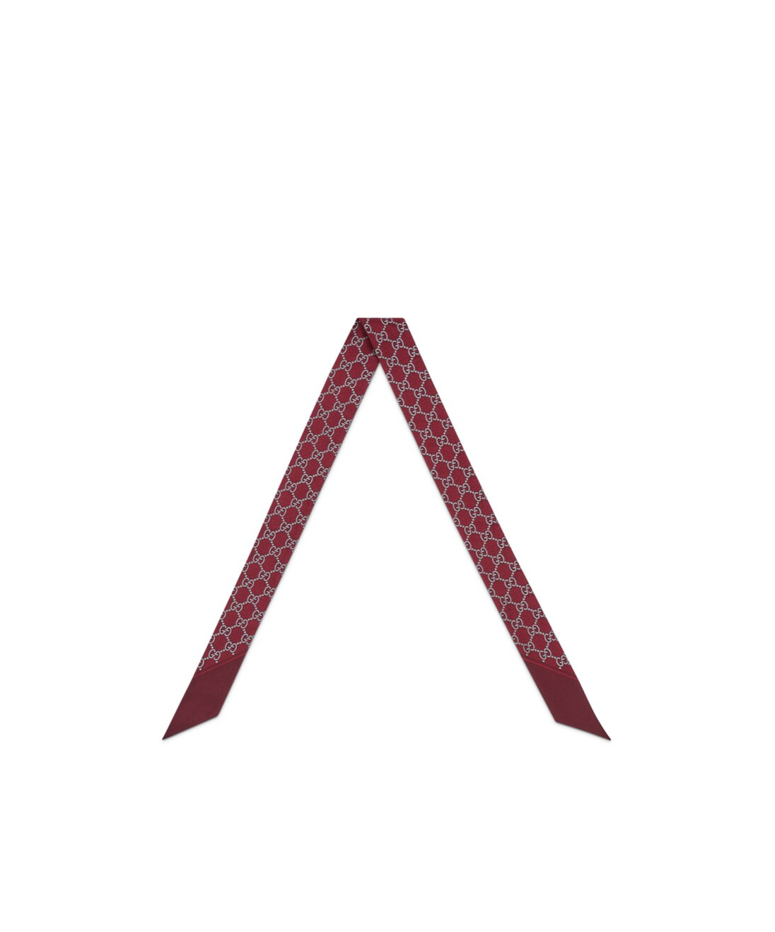 Gucci Printed Silk Ribbon In Burgundy