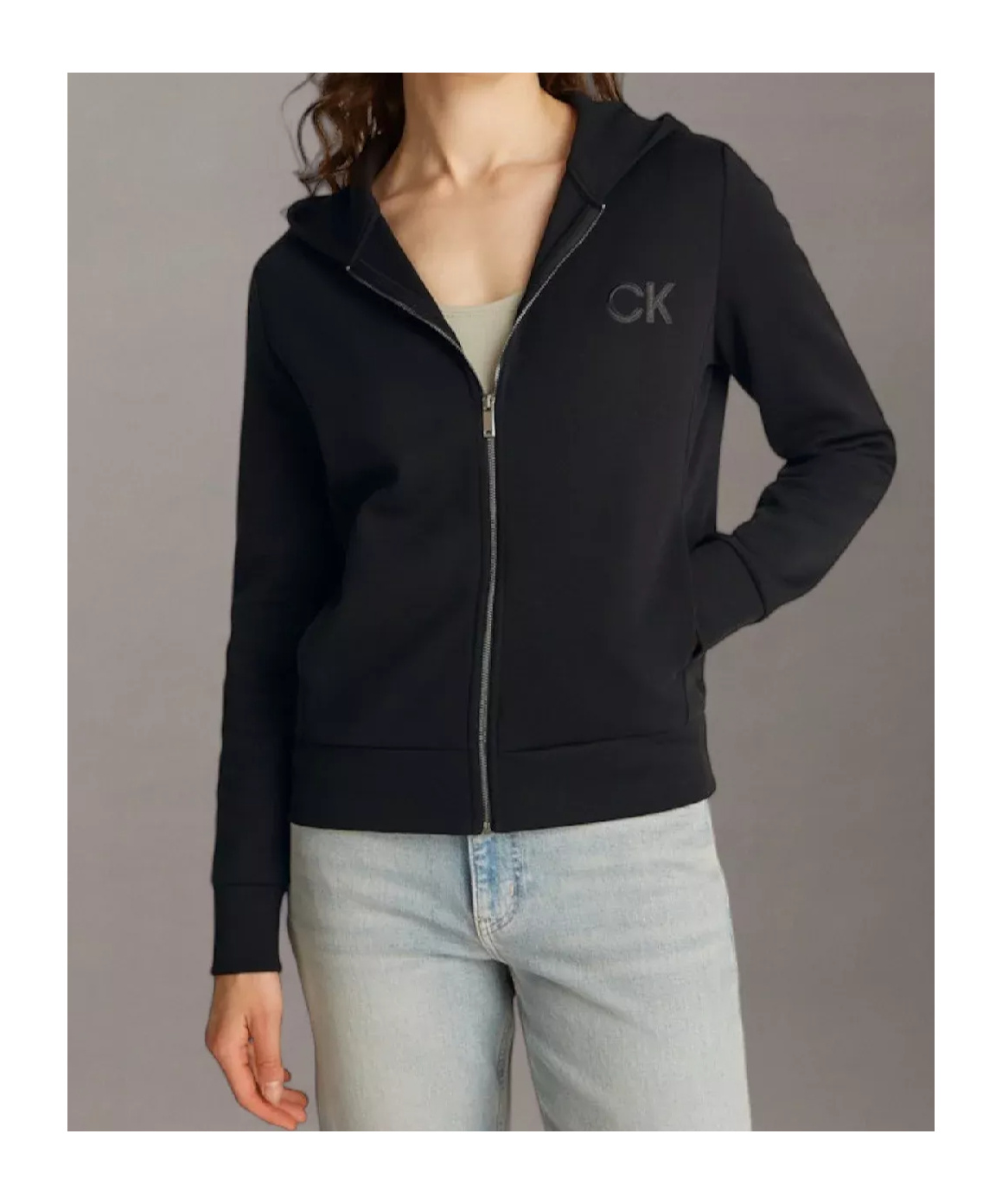 Calvin Klein Regular-fit Hooded Sweatshirt In Black
