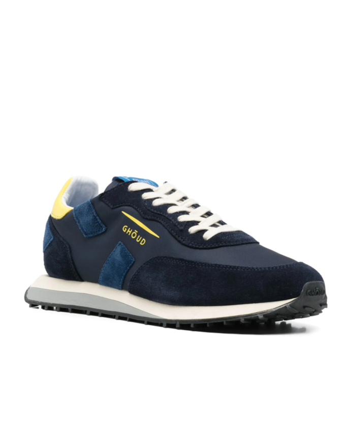 Ghoud Rush Sneakers In Blue Suede And Fabric In Black