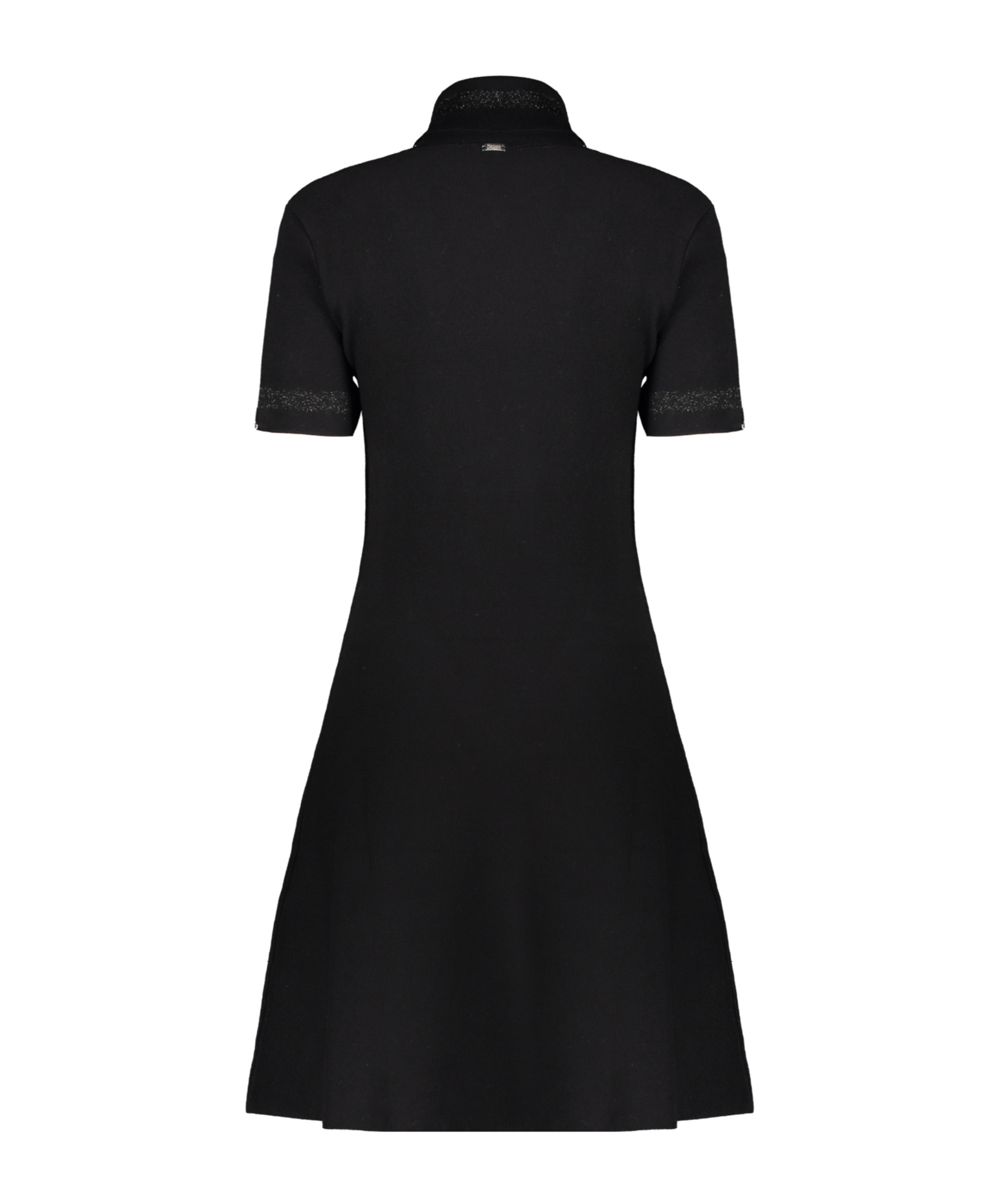 Herno Elegant Black Dress With High Collar In Black