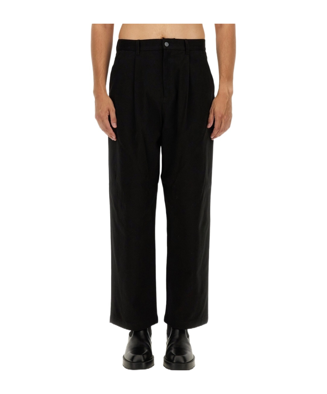 Moschino Regular Fit Barcode Trousers In Black