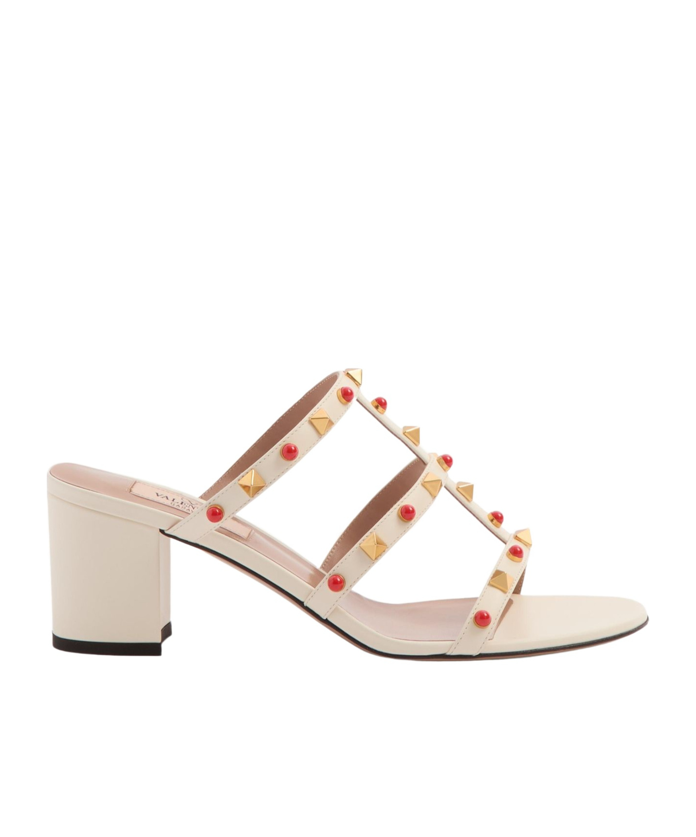 Valentino Rockstud T. 60 Block Heel Sandals In Multi