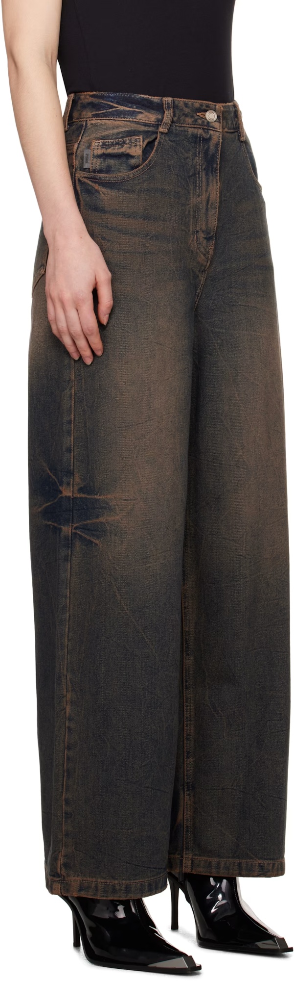 Juunj Washed Effect Jeans In Blue