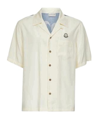 Moncler Genius Moncler X Mercedes-benz By Nigo Print Bowling Shirt In White