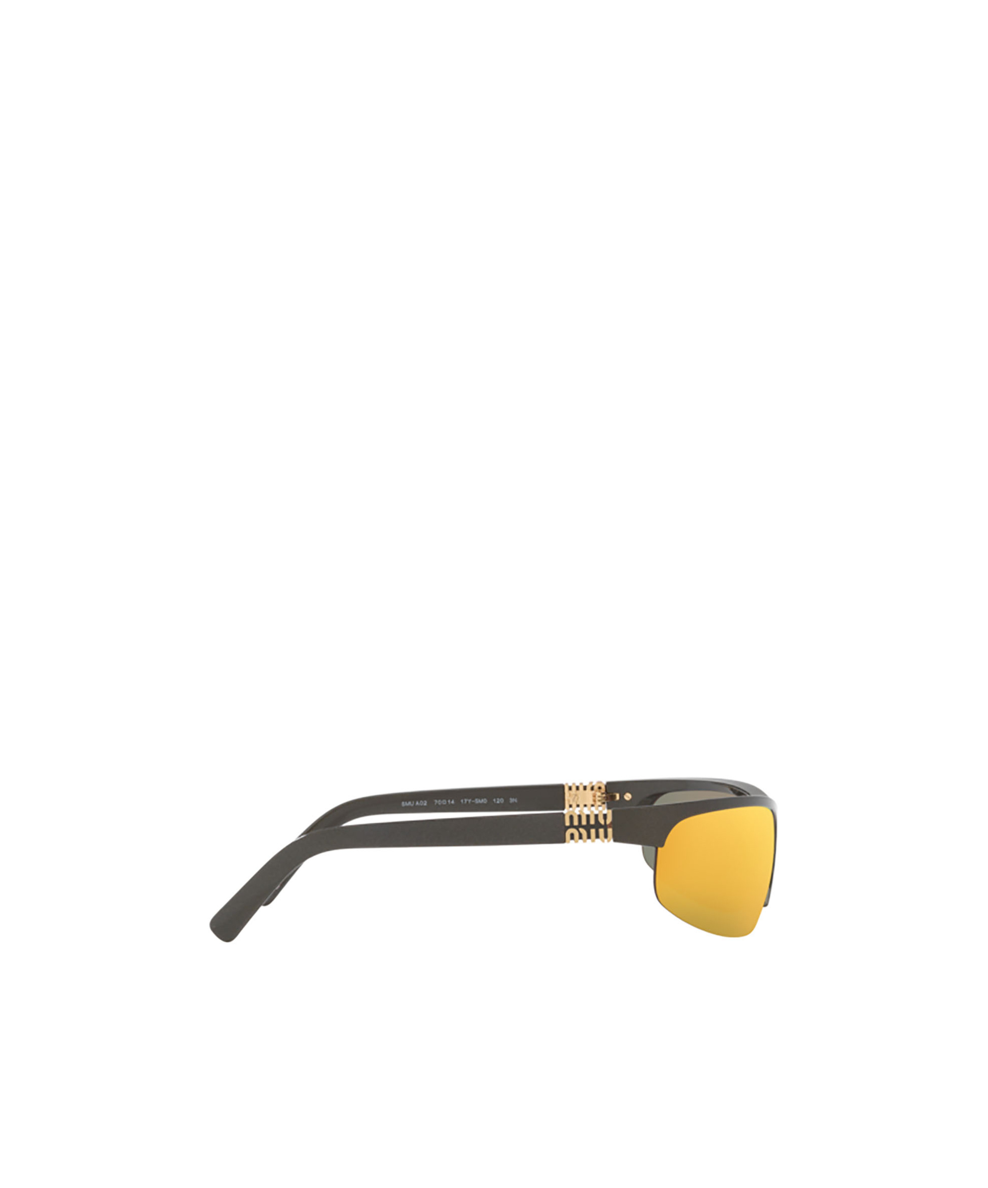 Miu Miu Logo Sunglasses In Orange