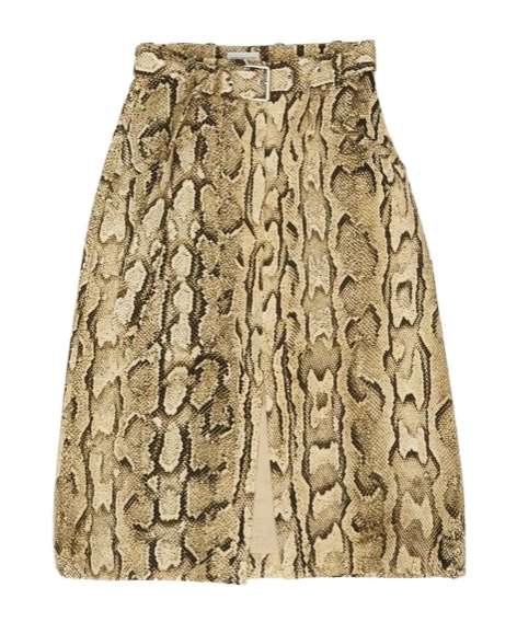 DRIES VAN NOTEN DRIES VAN NOTEN SNAKE PRINTED BELTED SKIRT