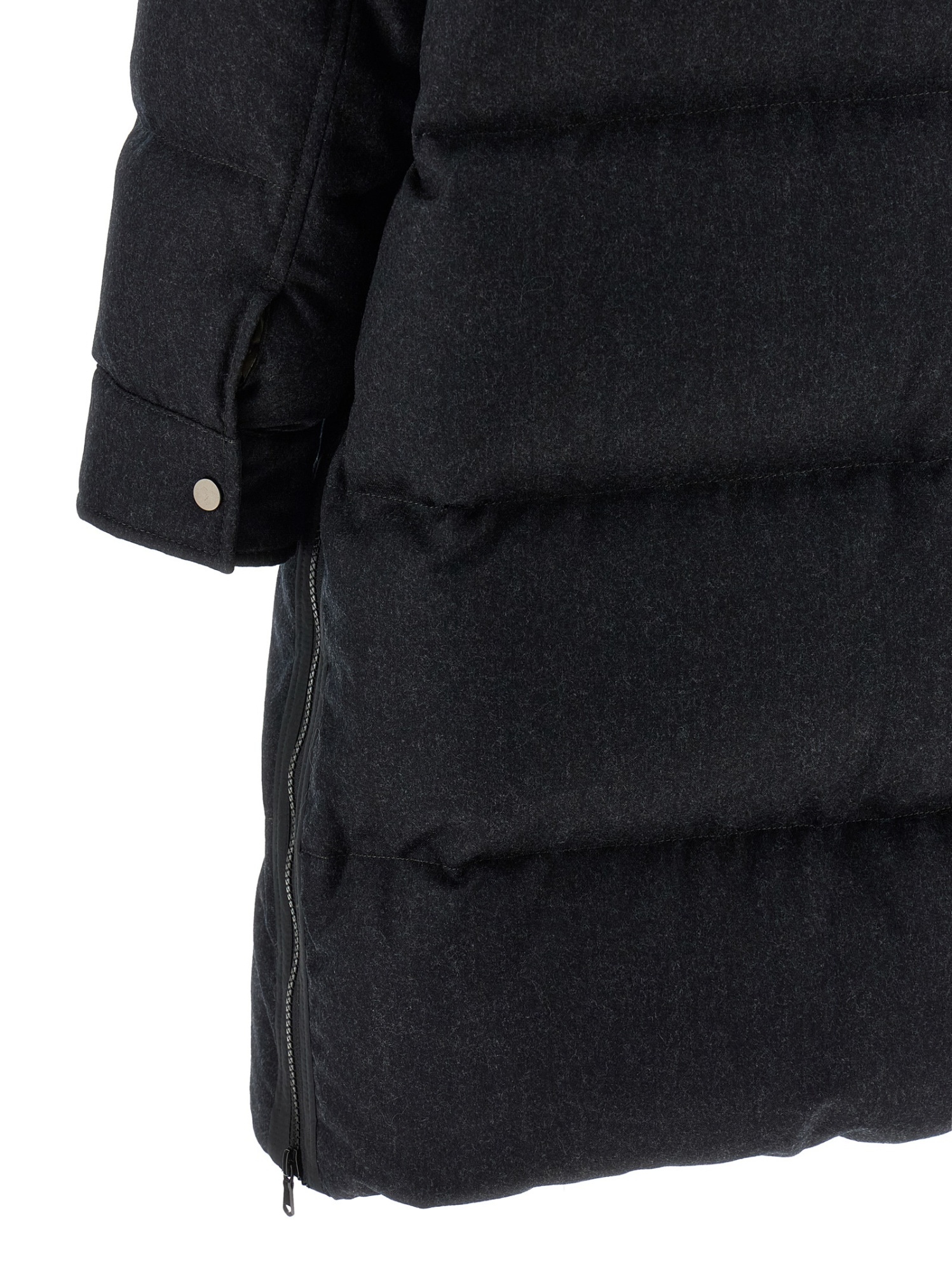 Brunello Cucinelli Long-sleeved Down Jacket In Black