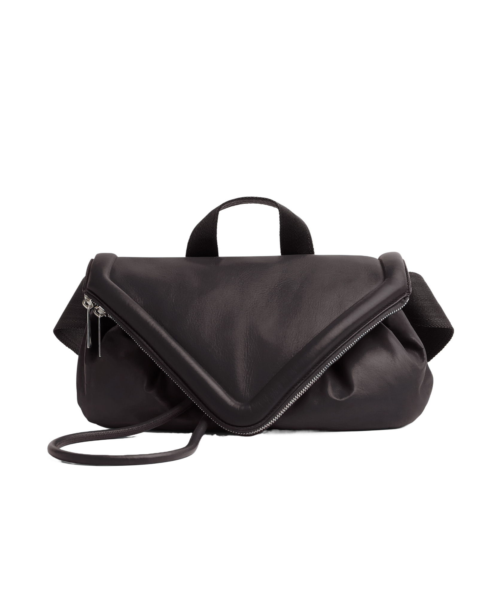 Bottega Veneta Envelope-style Belt Bag In Black