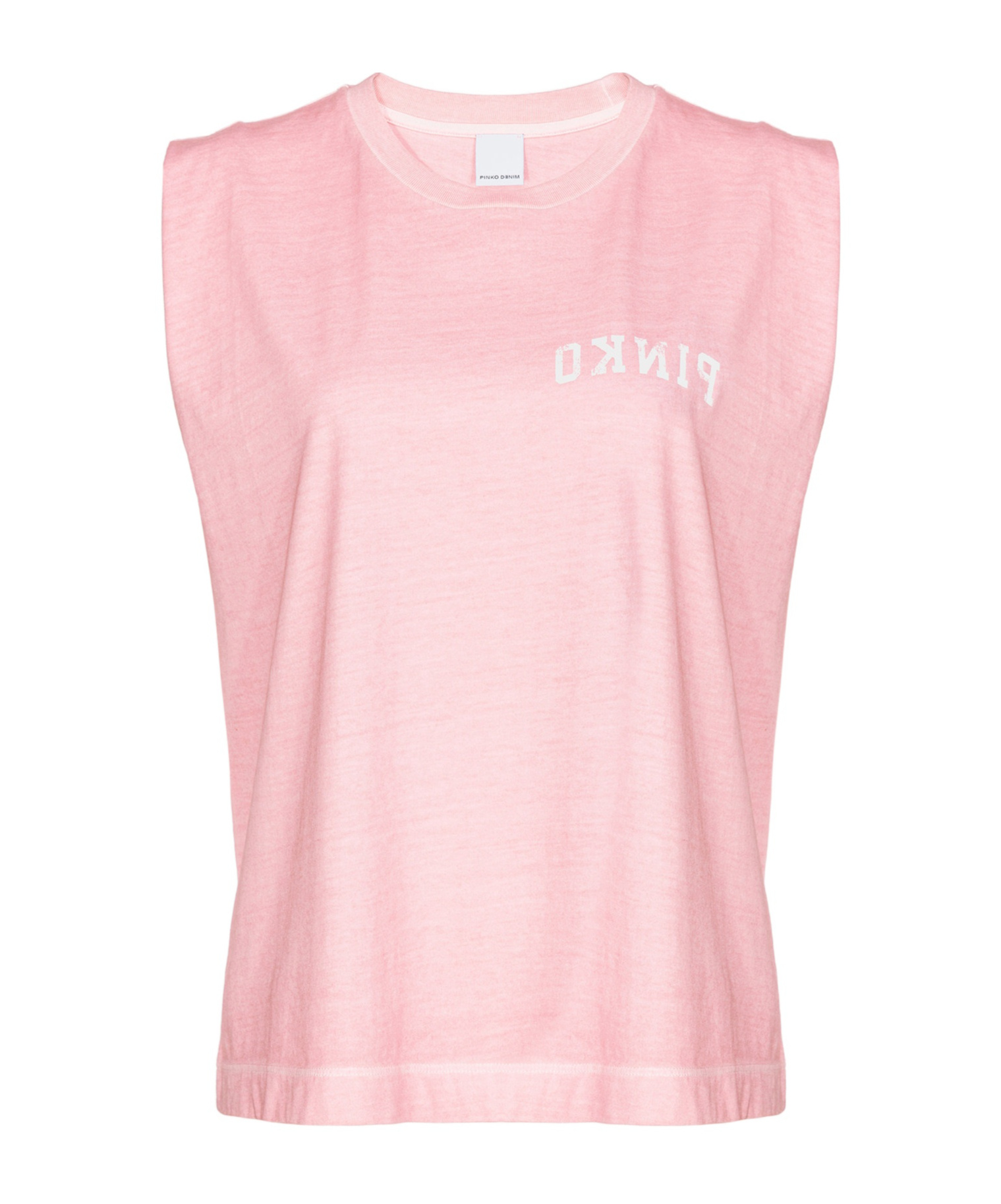 Pinko Open-necked Black Shirt In Pink