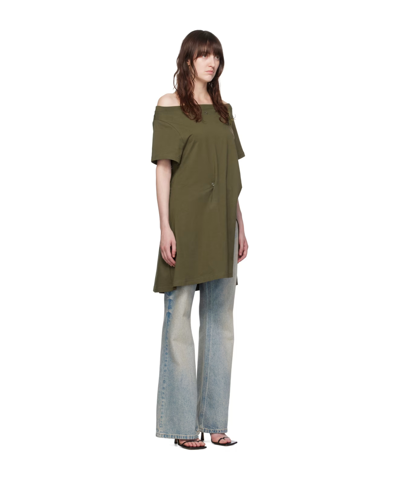 Courrèges Relax Denim Bootcut In Brown