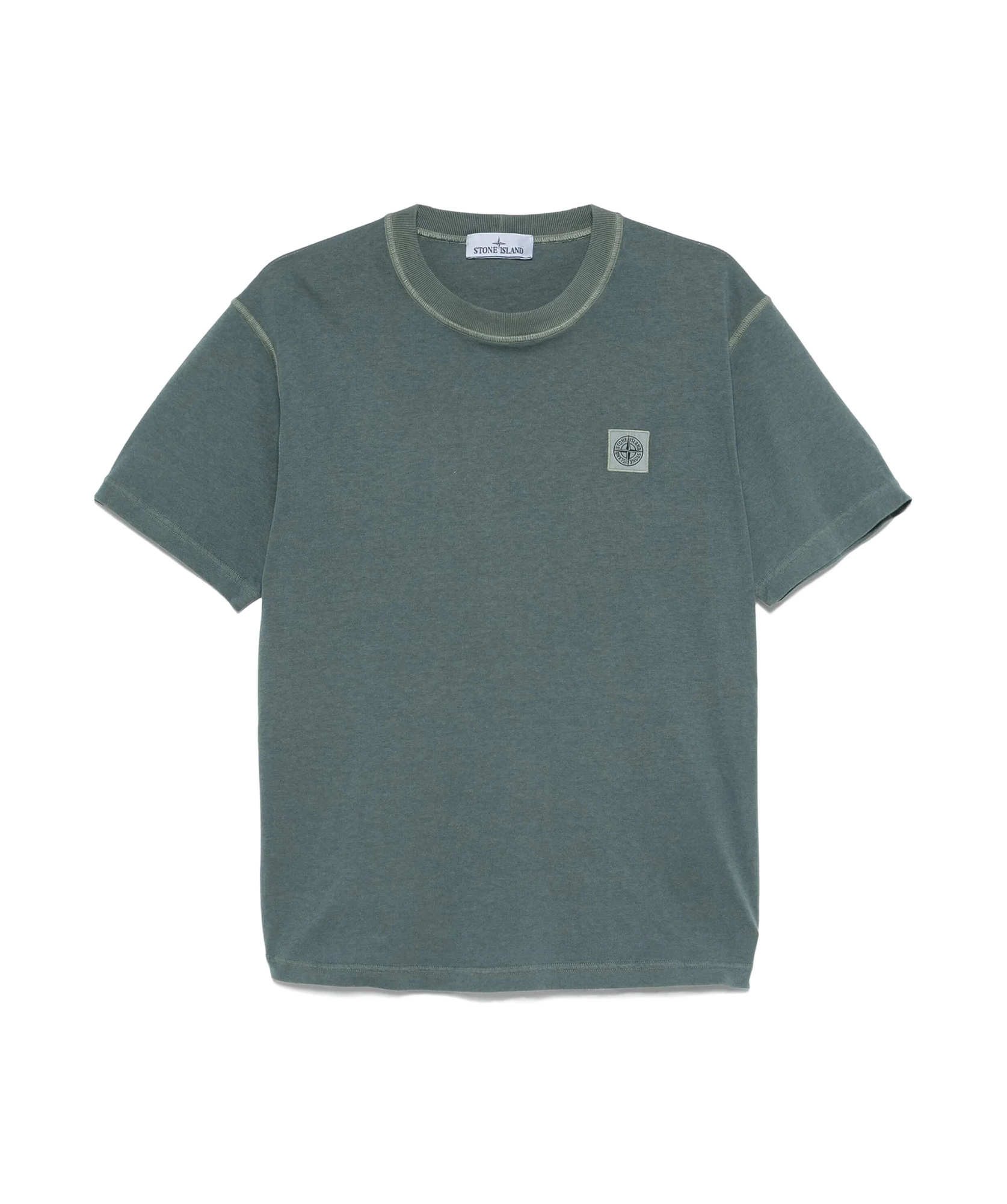 STONE ISLAND FISSATO-EFFECT ORGANIC-COTTON T-SHIRT