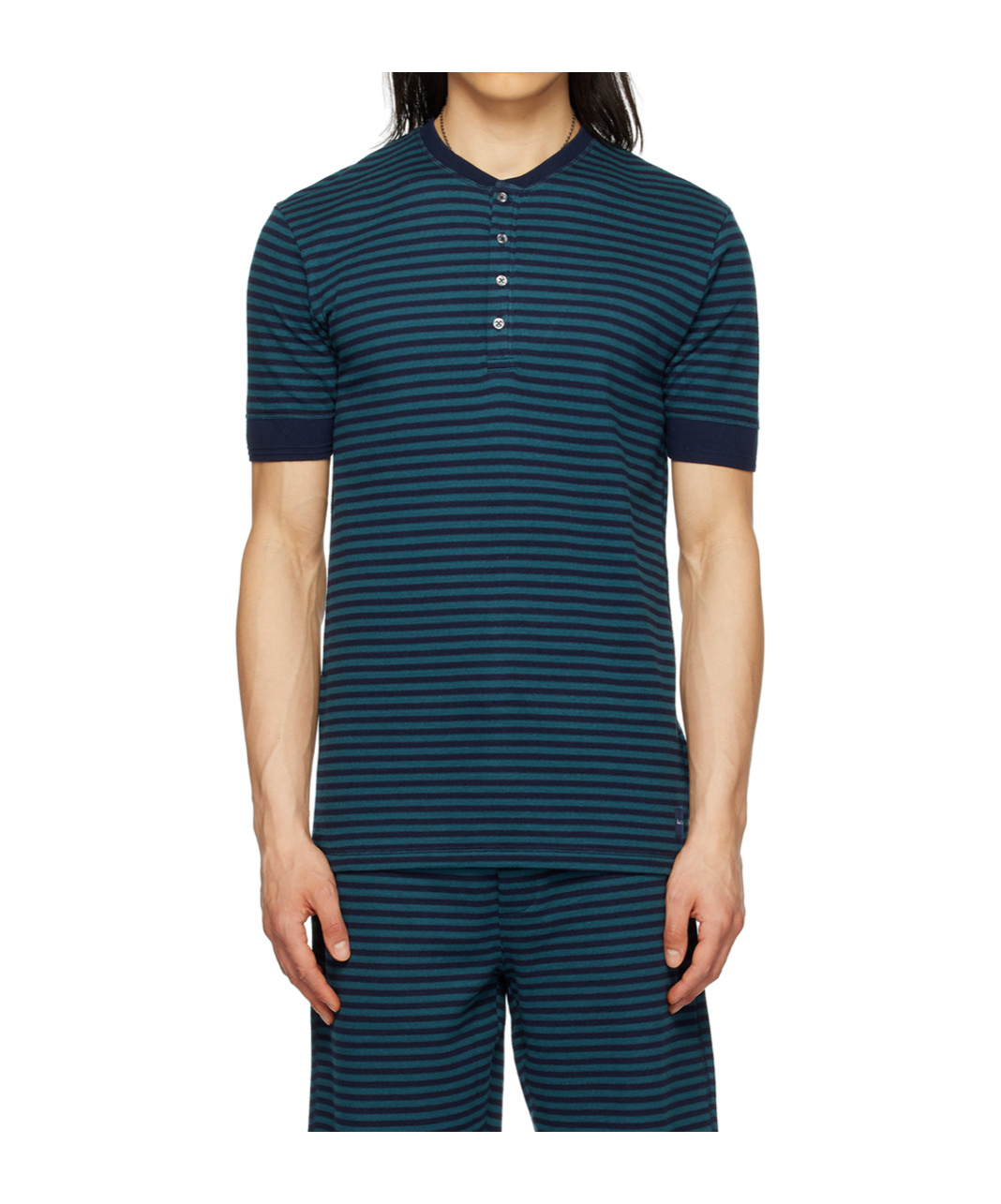 Shop Paul Smith Stripe-pattern Short-sleeve T-shirt In Blue