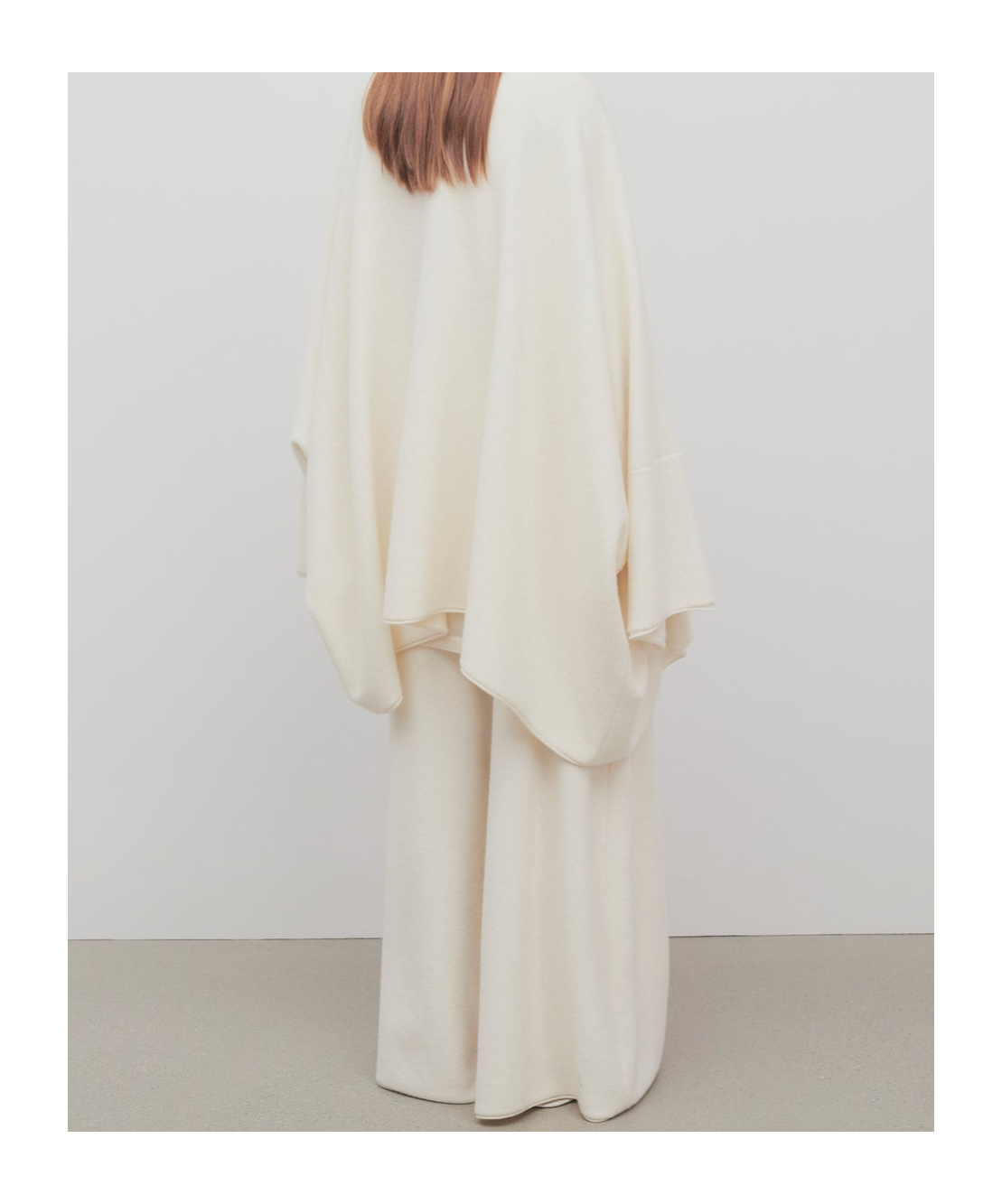 The Row Geordie Cashmere Towelling Wide-leg Pull-on Pants In White