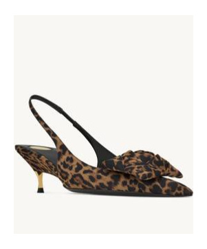 Saint Laurent Slingback High-heeled Sandals In Black