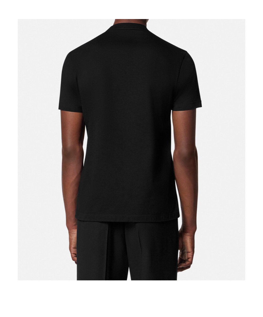 Versace Architectural Baroque Embroidered T-shirt In Black