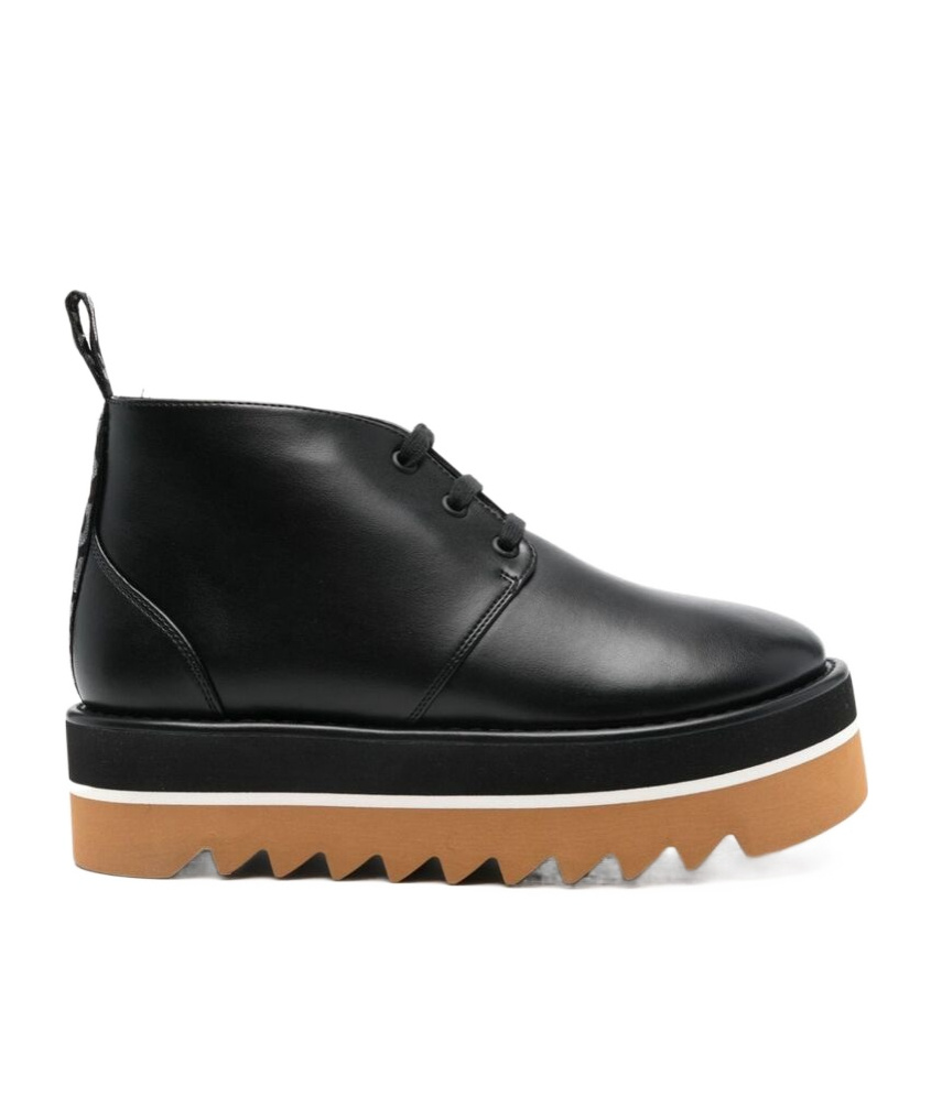 Stella Mccartney Black Sneak-elyse Platform Loafers In Black