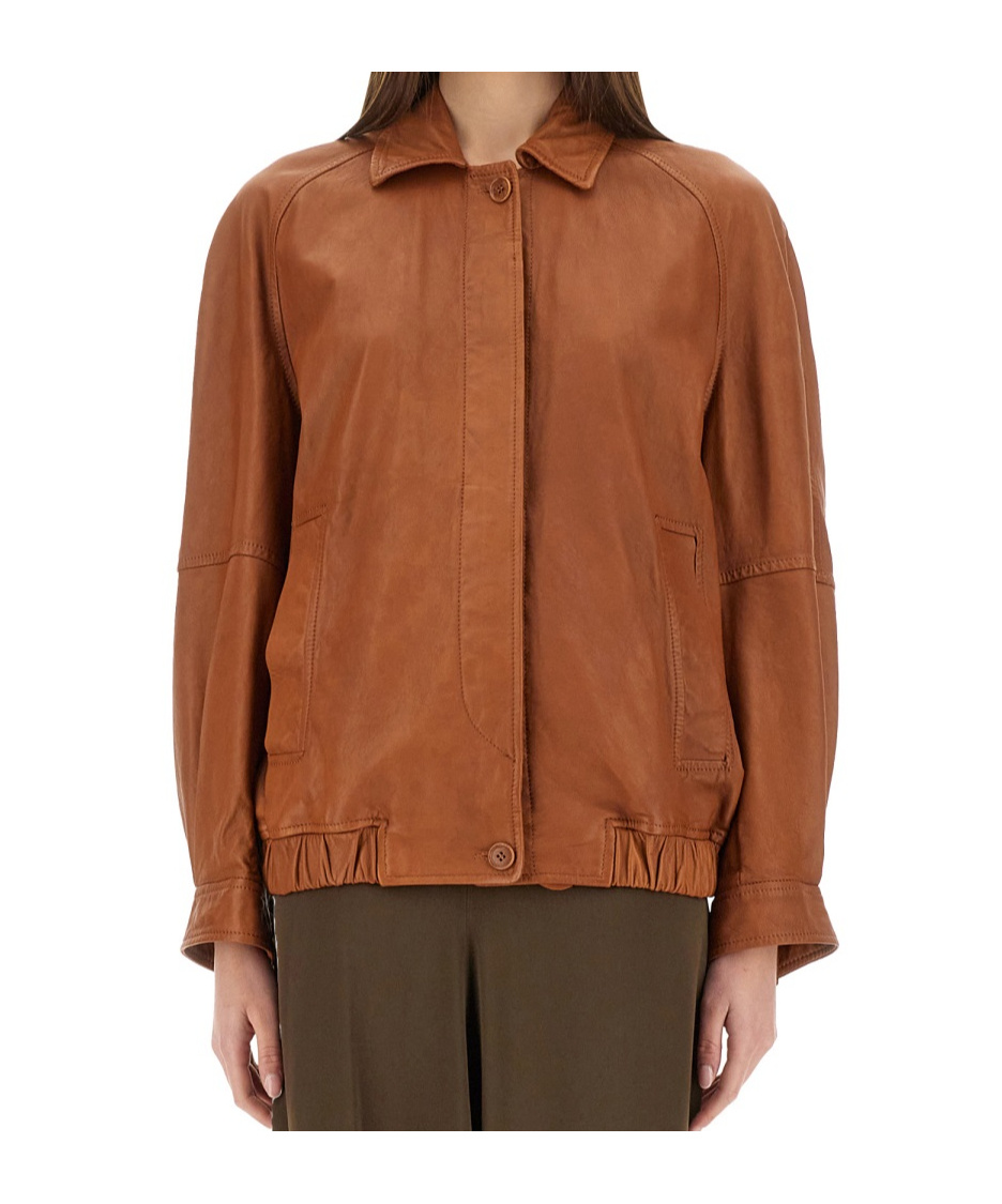 Salvatore Santoro Leather Jacket In Brown